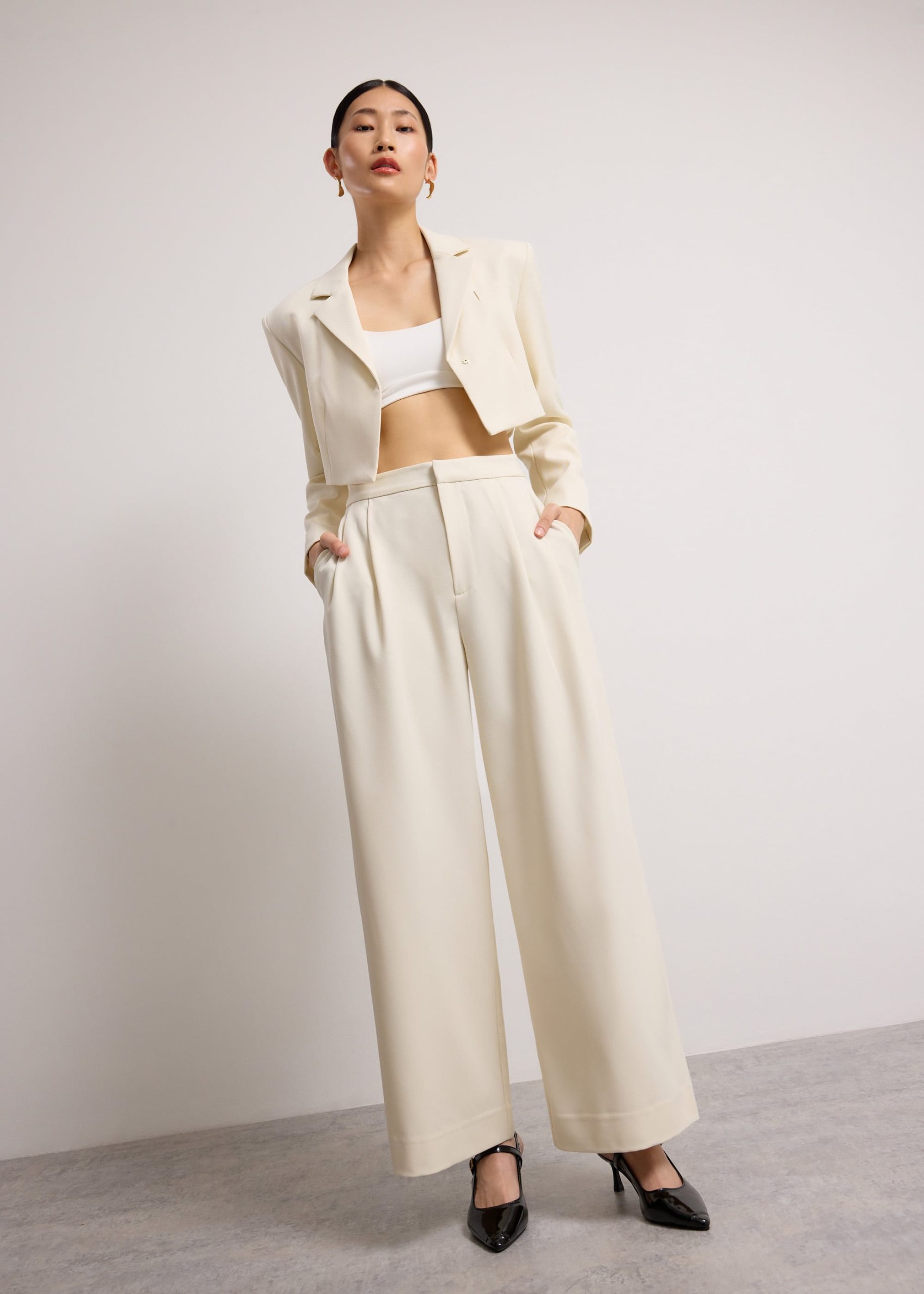 Detachable Waistband Flap Straight Leg Pants - Image 14