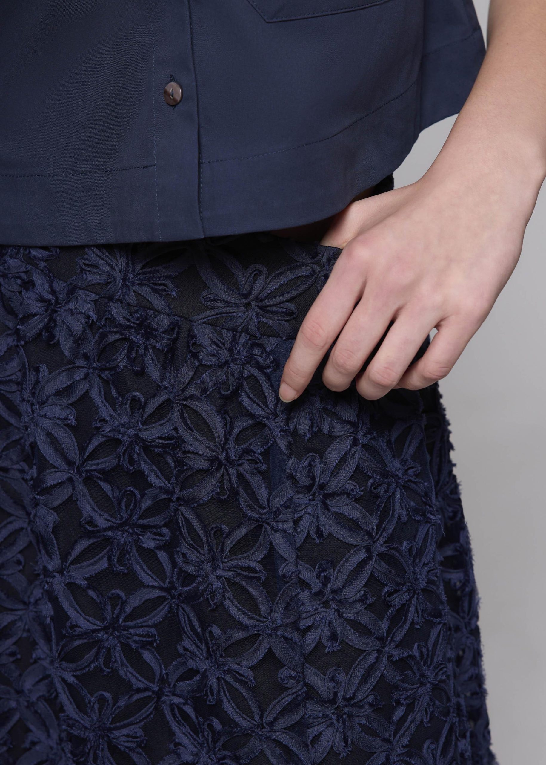 Lace High Waist Flare Maxi Skirt - Image 10