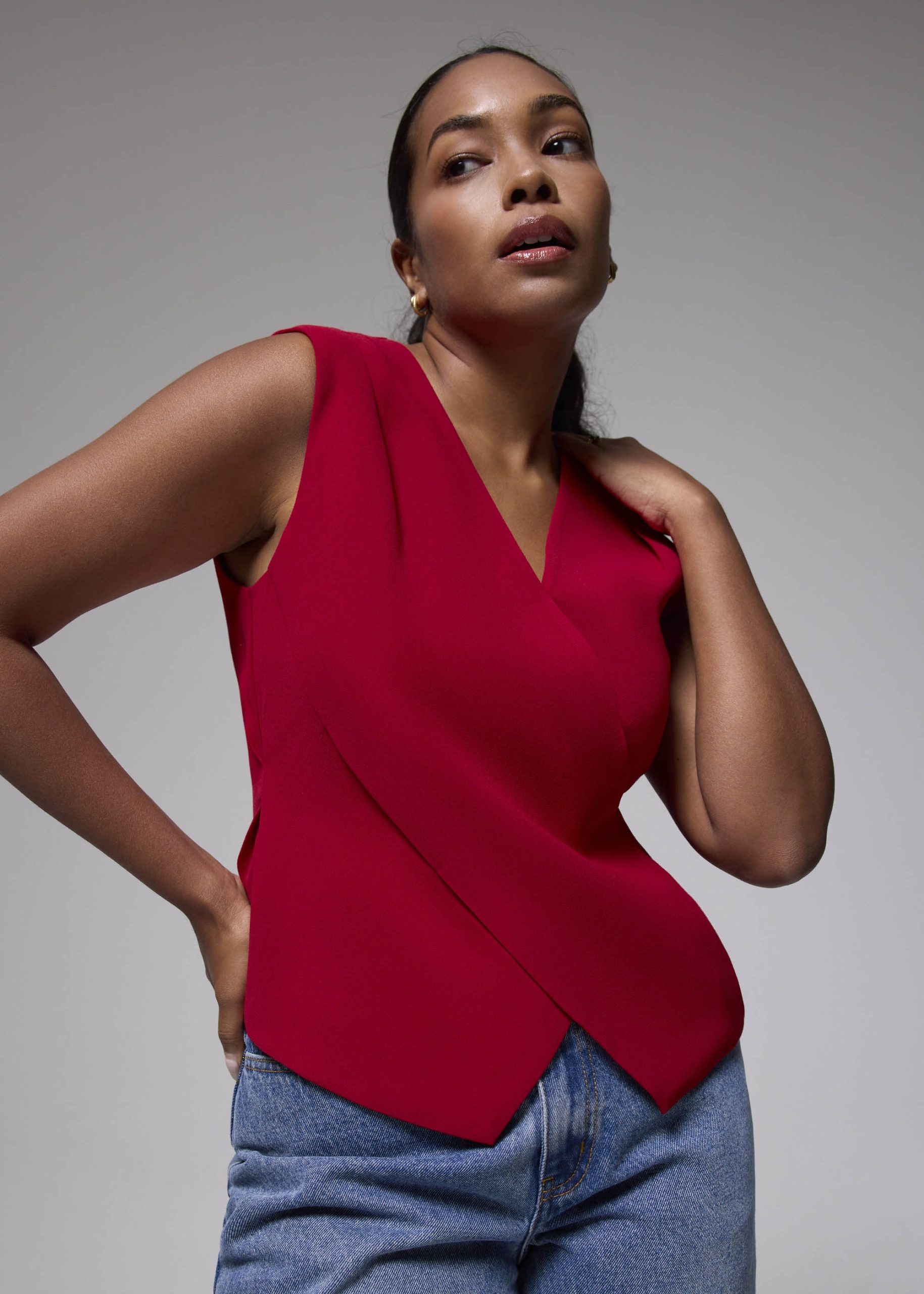 Mae Tailored Cross Over Top - Image 24