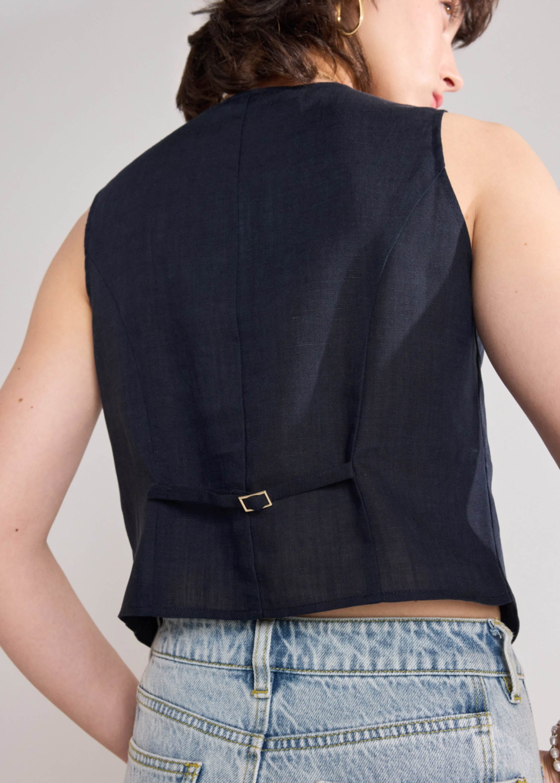 Yuna Premium Linen Vest - Image 14