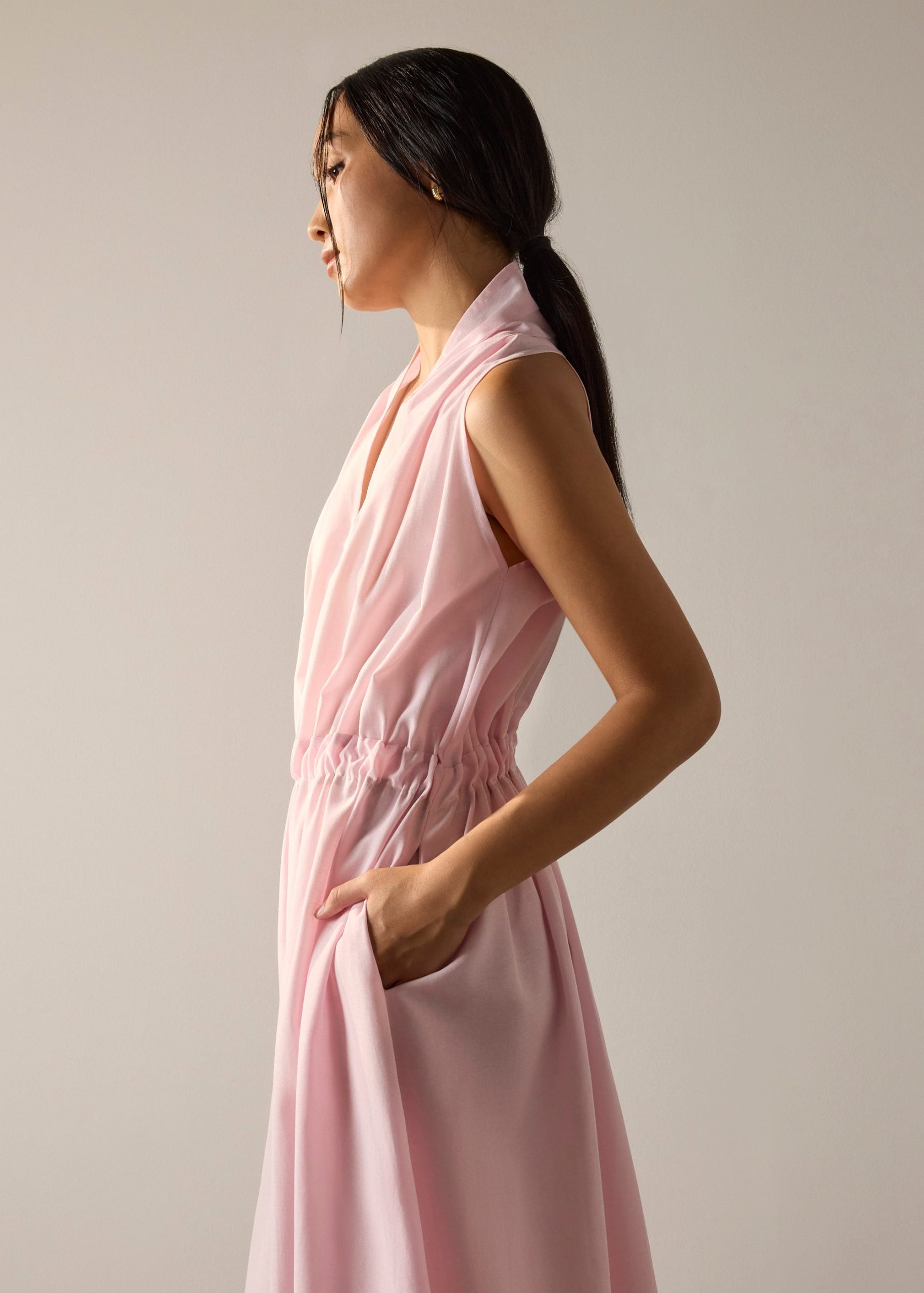 Fit & Flare Dress With Sash Tie