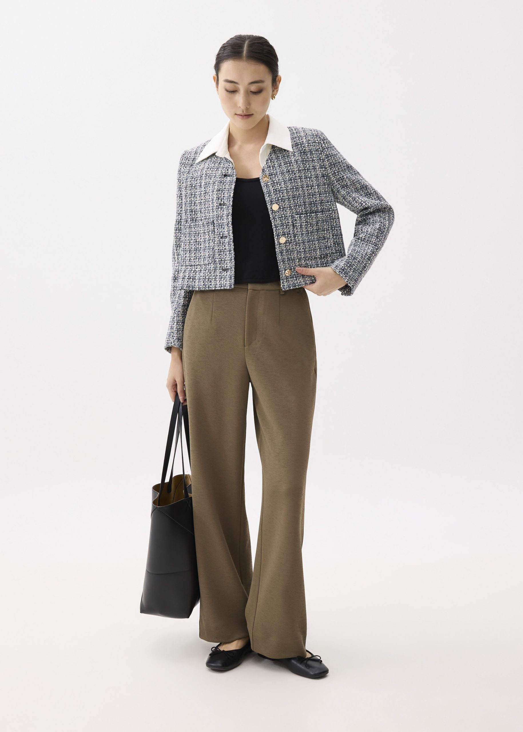 Zanna Detachable Collar Tweed Jacket - Image 13