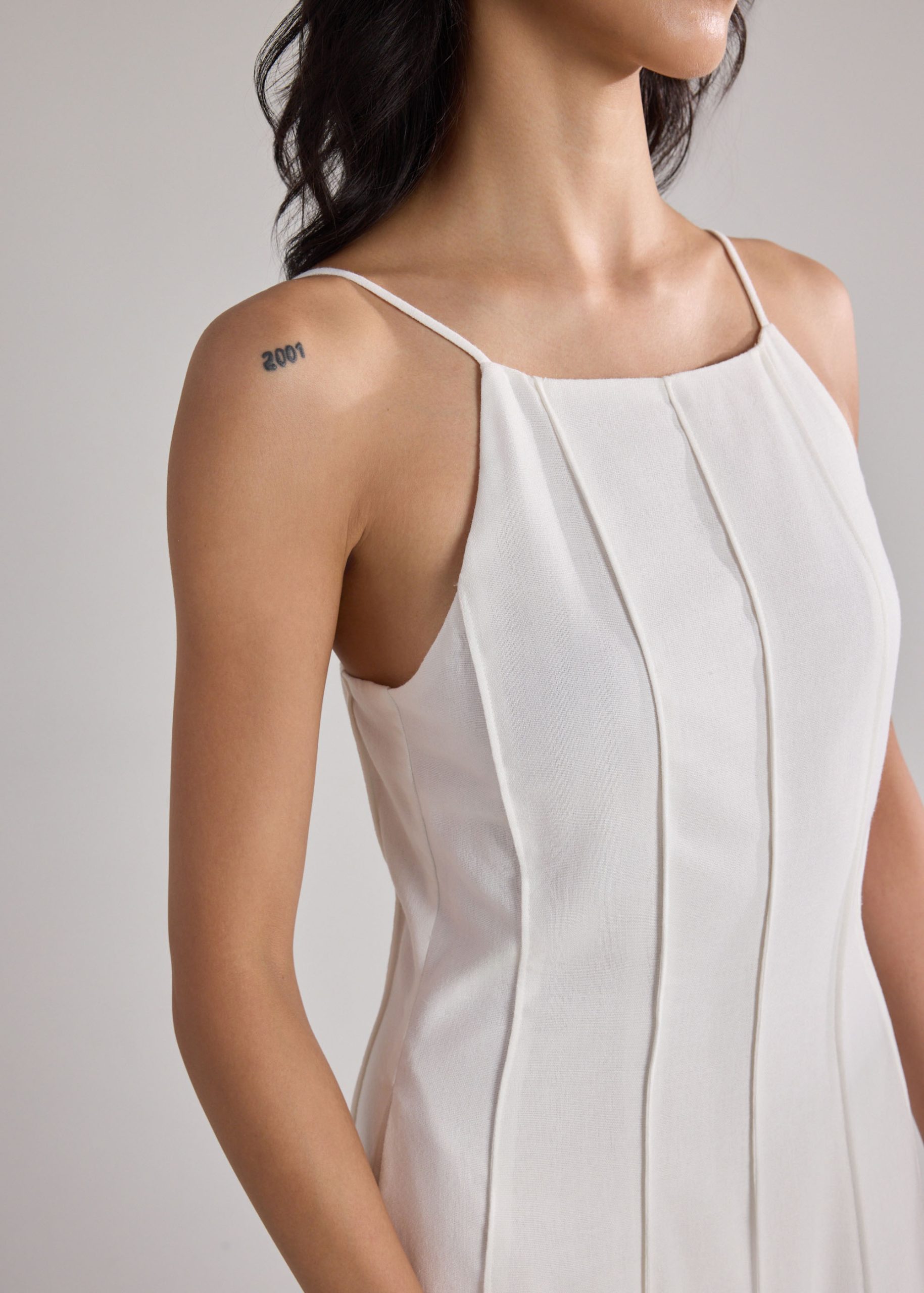 Pintuck Fit & Flare Dress - Image 9