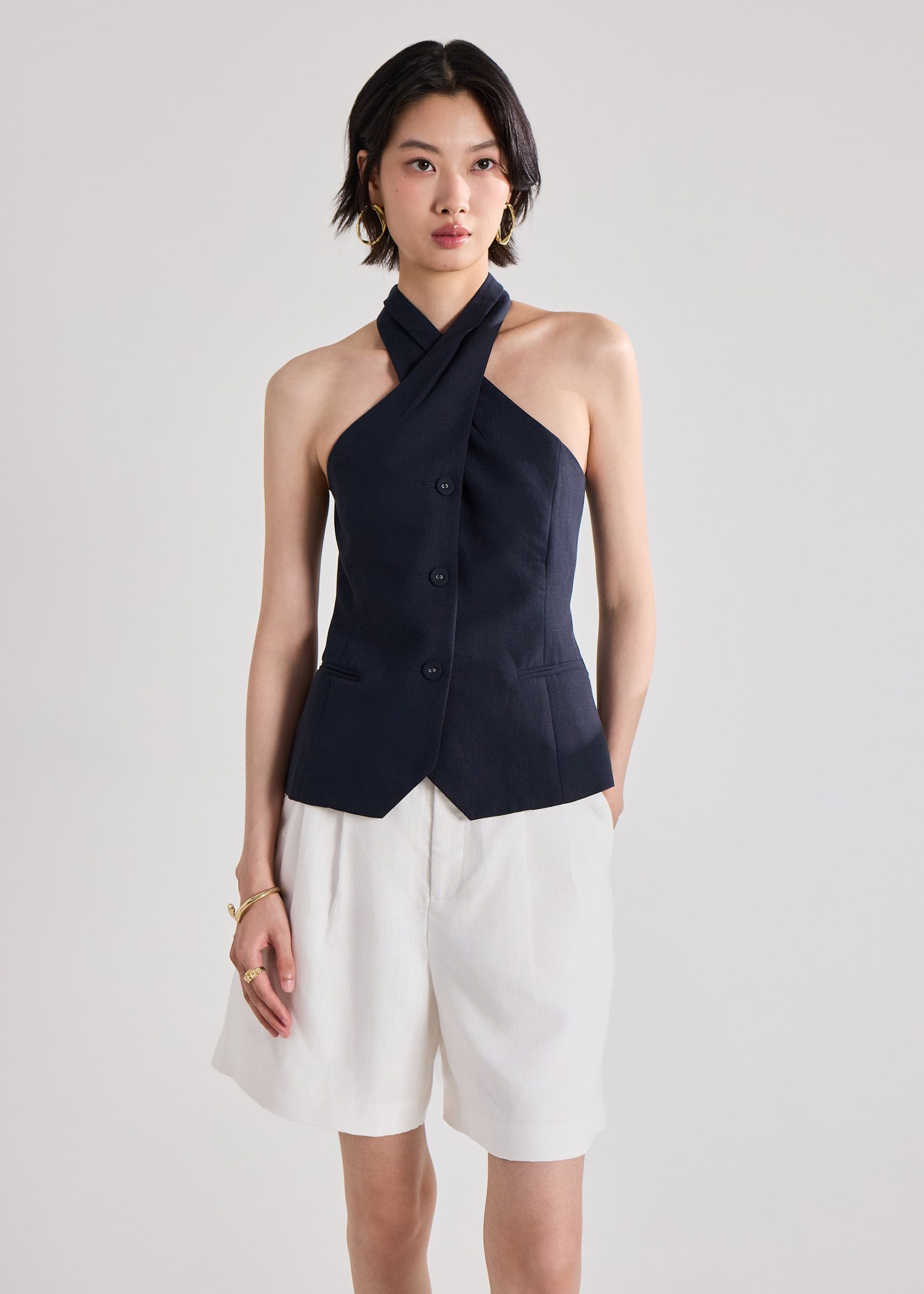 Akira Premium Linen Halter Top - Image 12