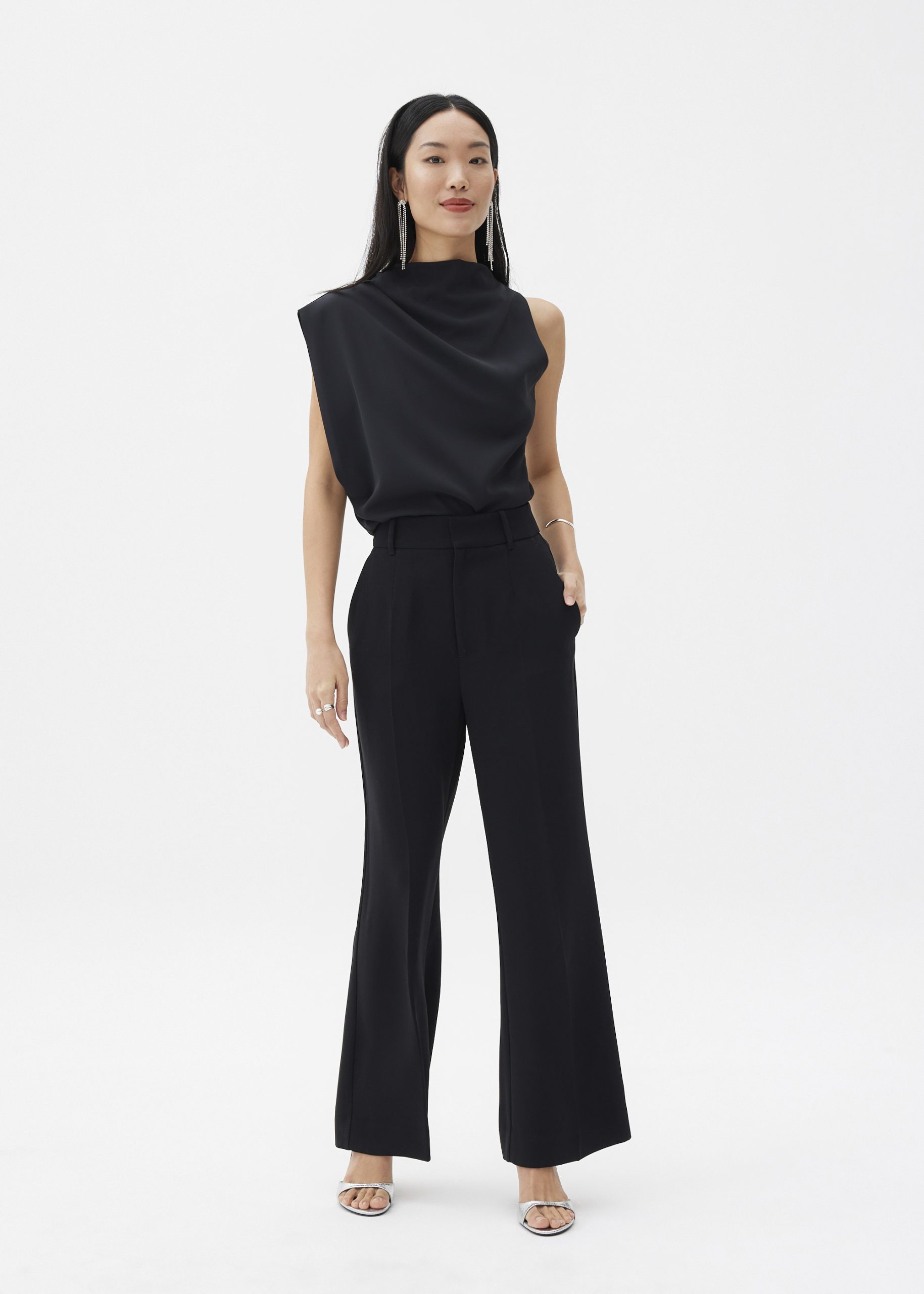 Maya Asymmetric Drape Blouse - Image 2