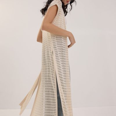 Openwork Knit Multi-way Midaxi Dress