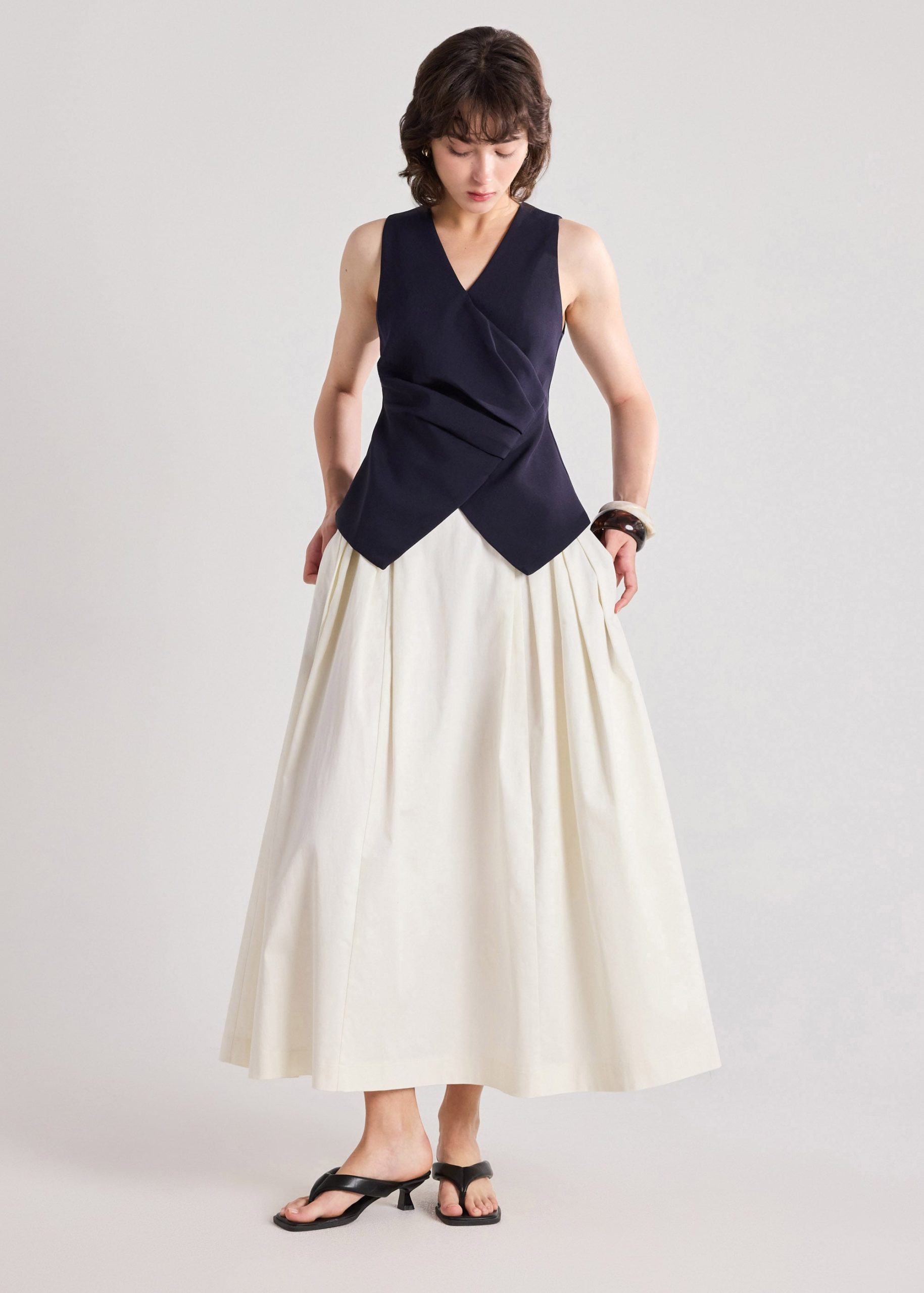 Crepe Draped Pleat Top - Image 15