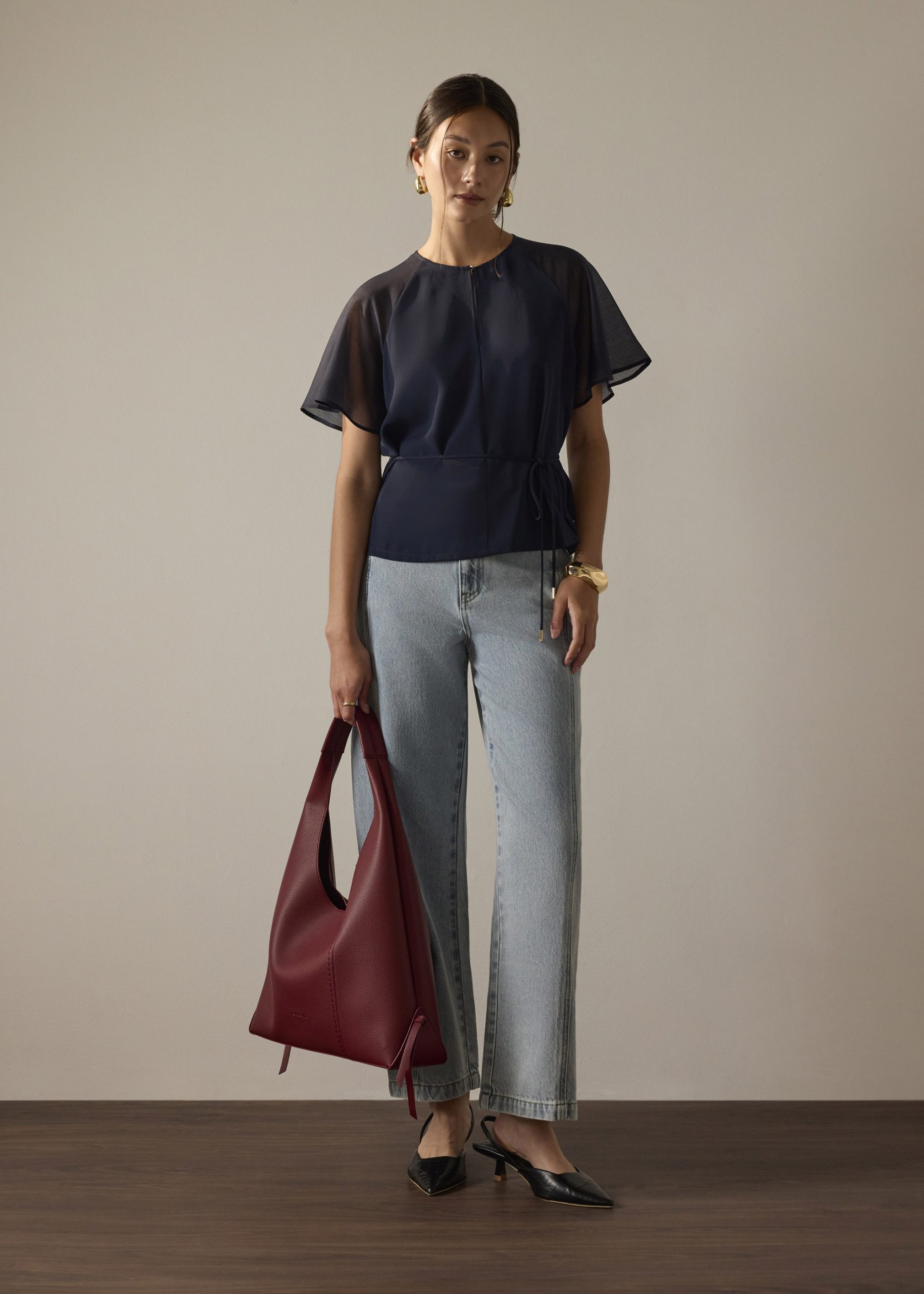 Gela Crepe Top With Sash - Image 8