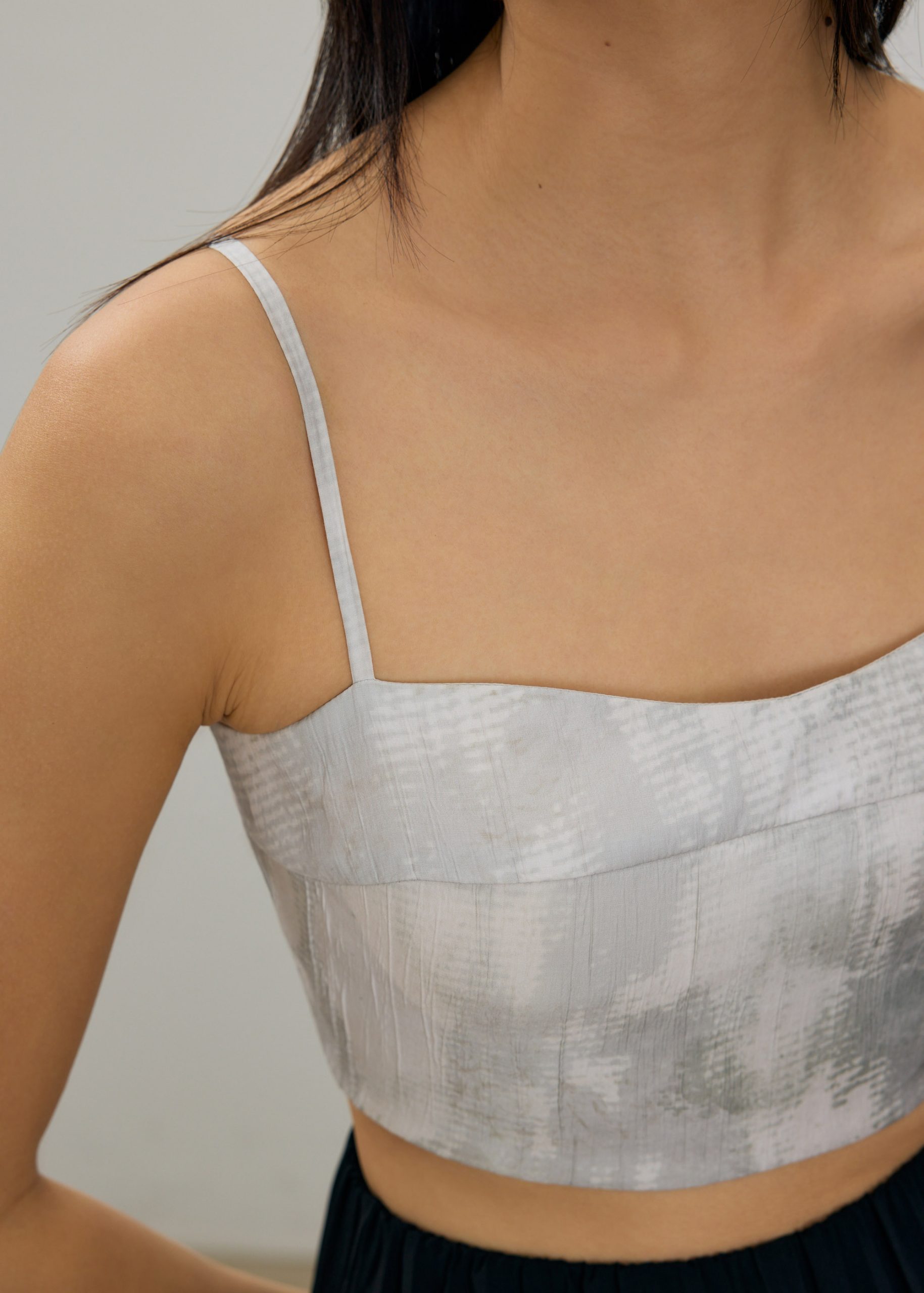 BraFree by LB Abstract Smocked Crop Top - Image 4