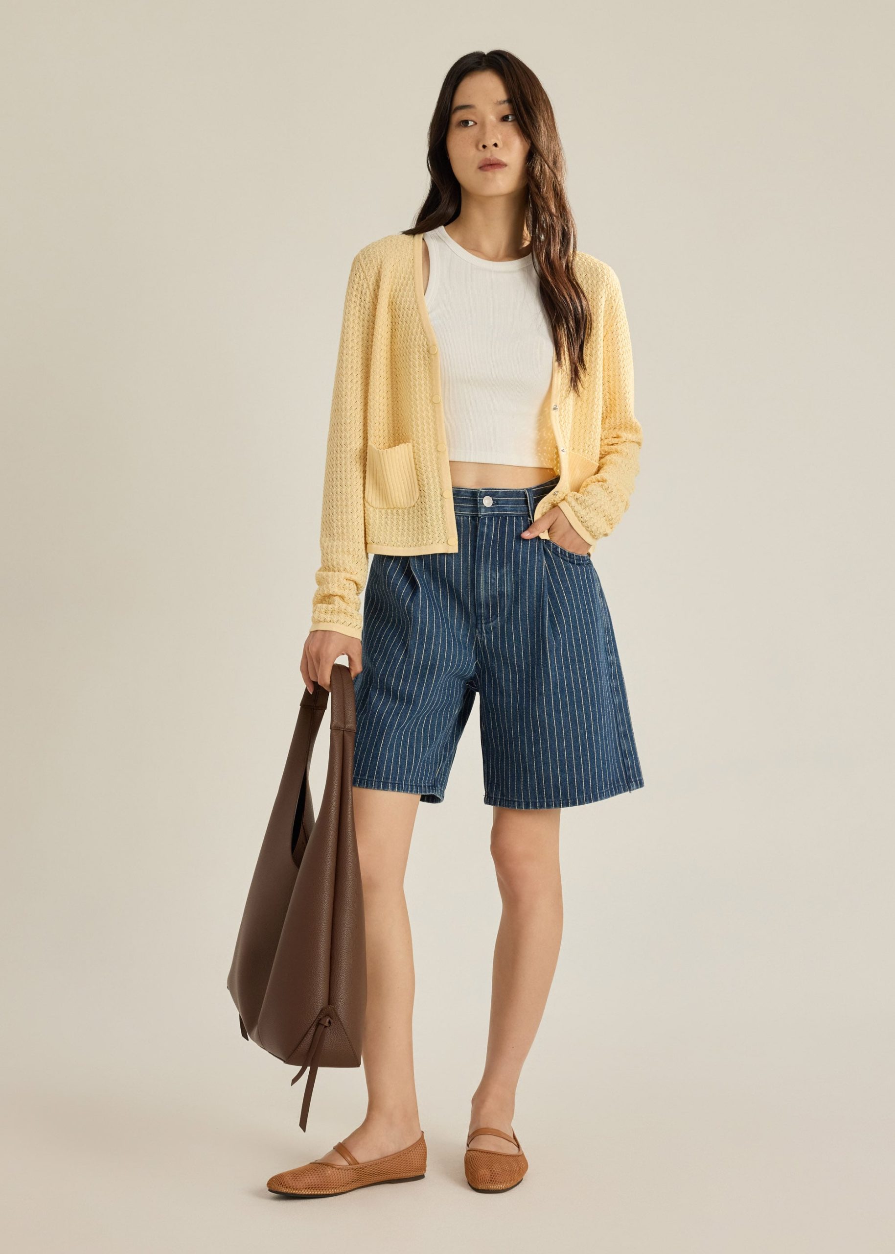Trina Waffle Knit Boxy Cardigan - Image 17