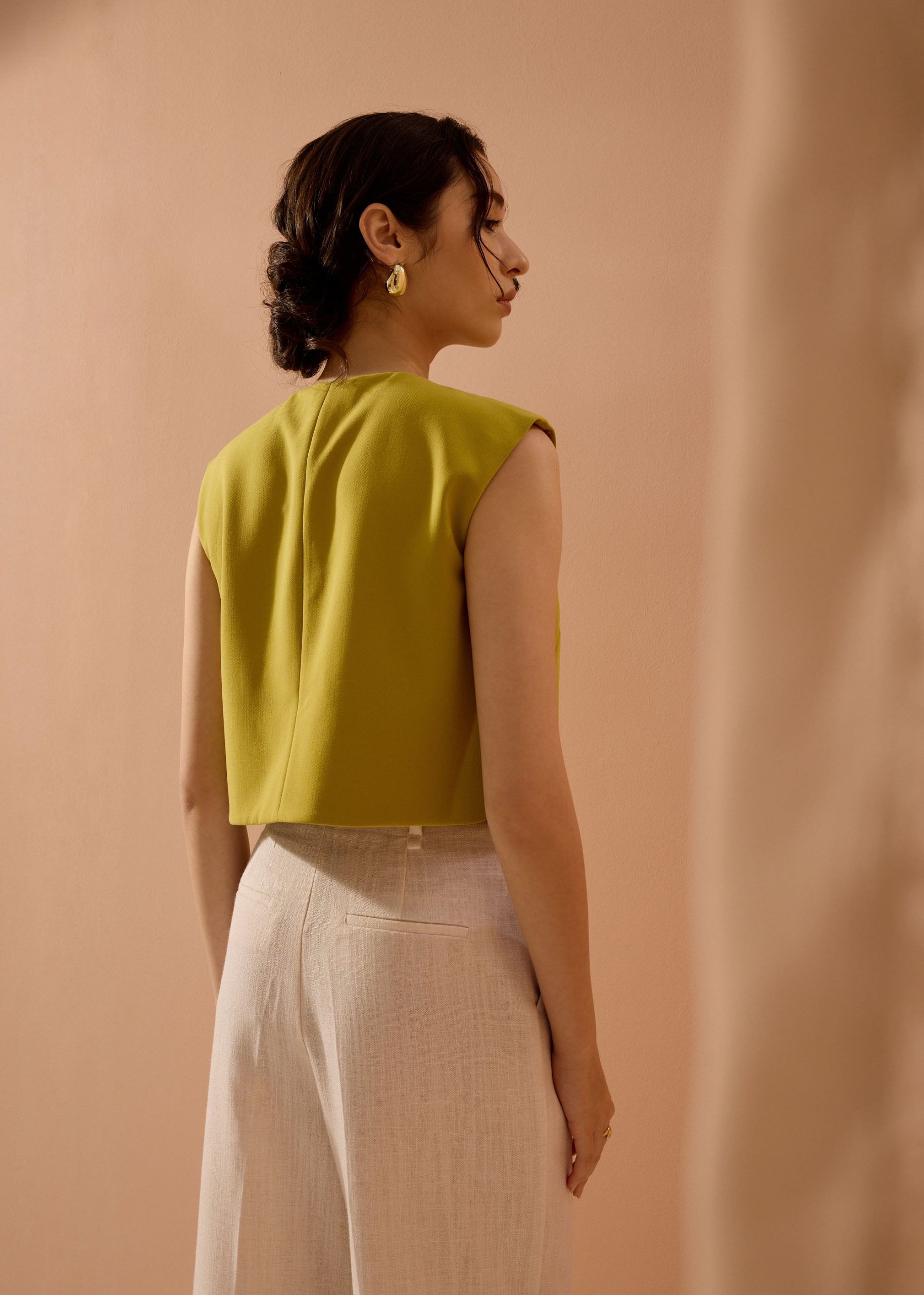 Sammie Boxy Button Down Crop Top - Image 14