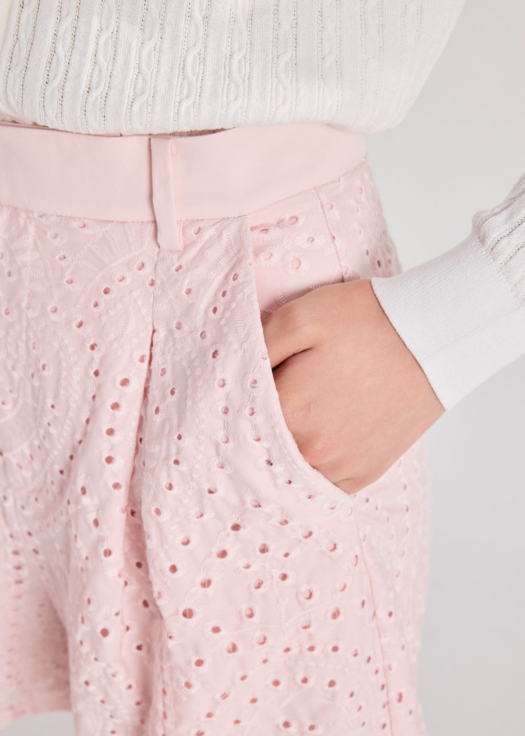 Tailored Bermuda Shorts in Soft Breeze Broderie - Image 24