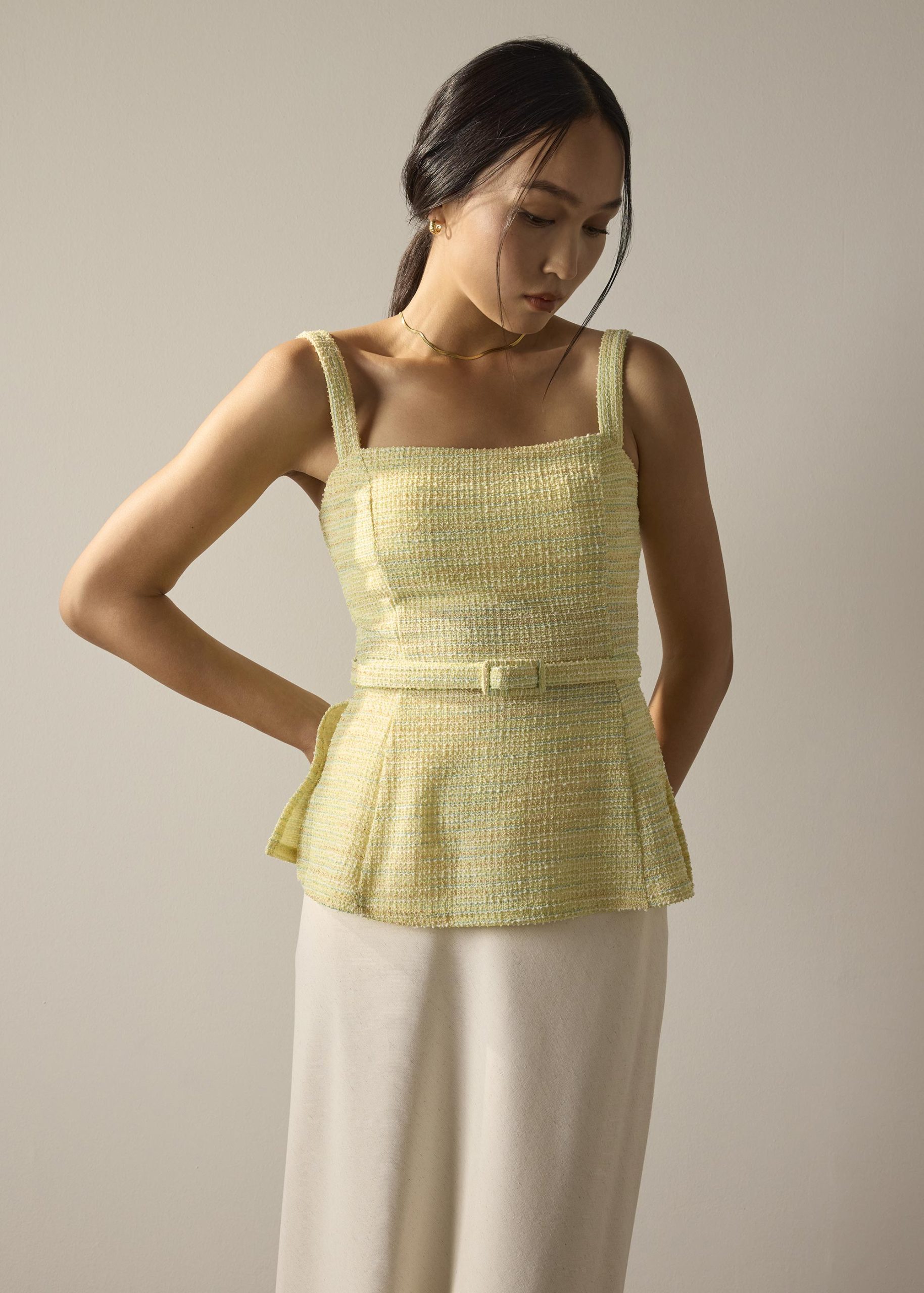 Patty BraFree by LB Stretch Tweed Fitted Top - Image 7