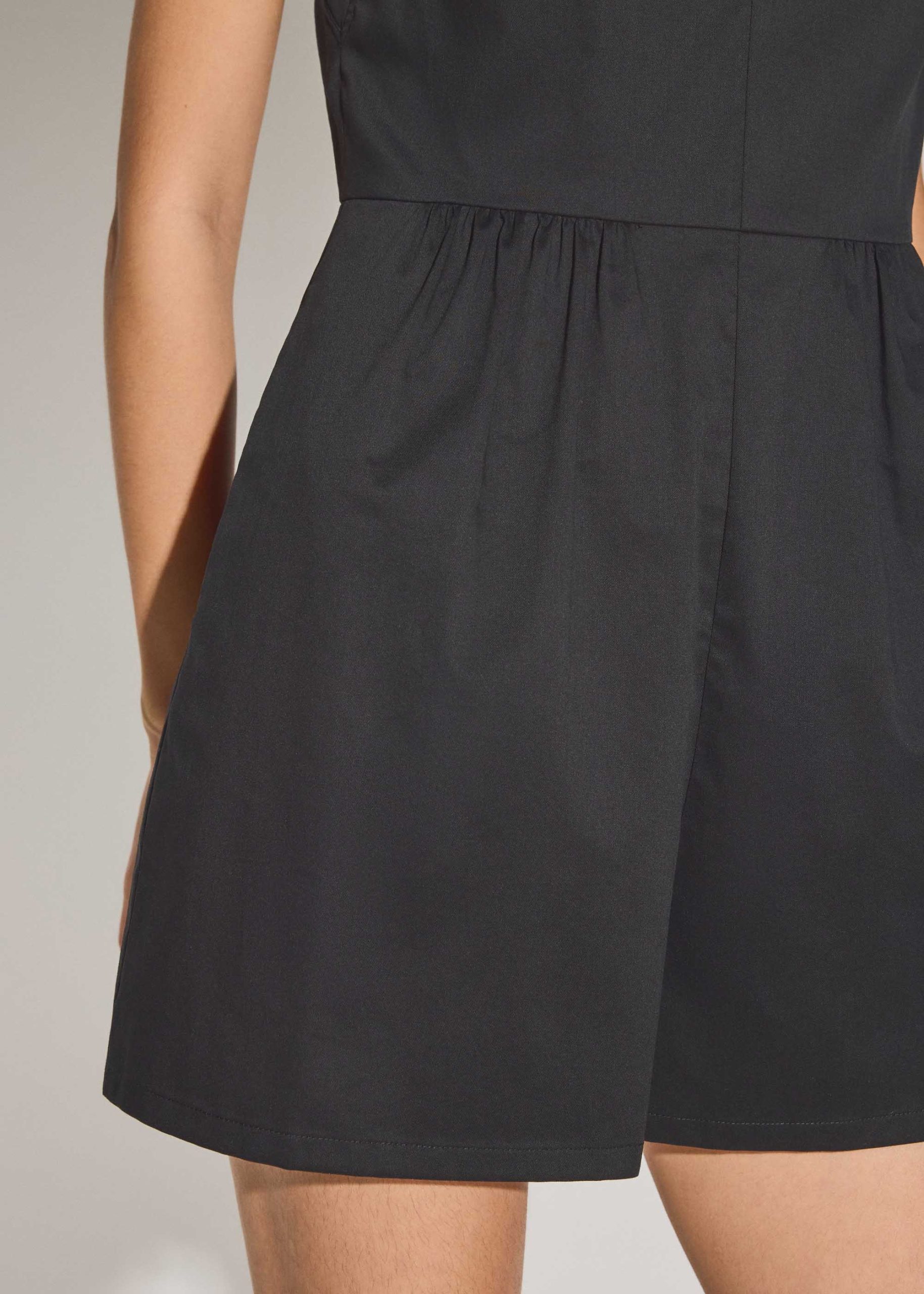 Cotton V-Neck A-Line Romper - Image 4