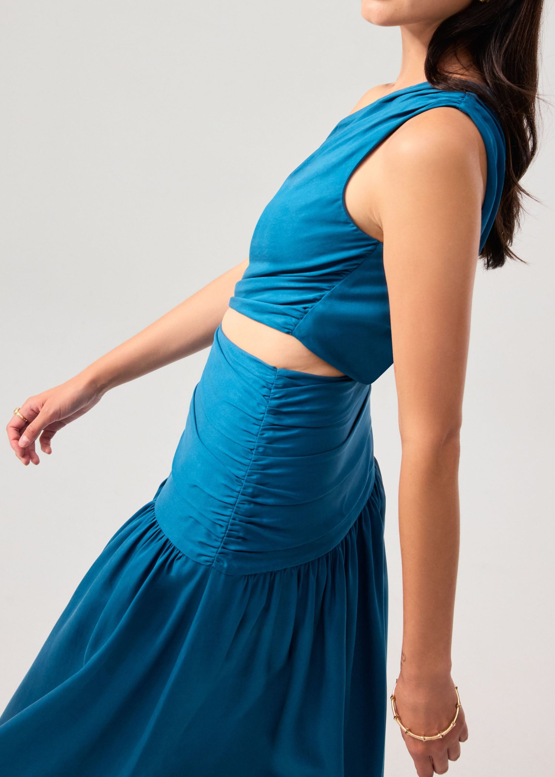 Lyocell Cut Out Toga Fit & Flare Maxi Dress - Image 15