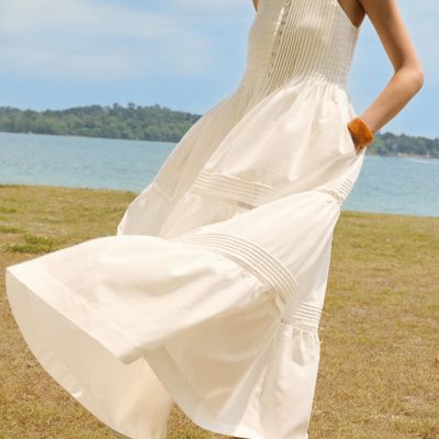 Pintuck Trapeze Dress