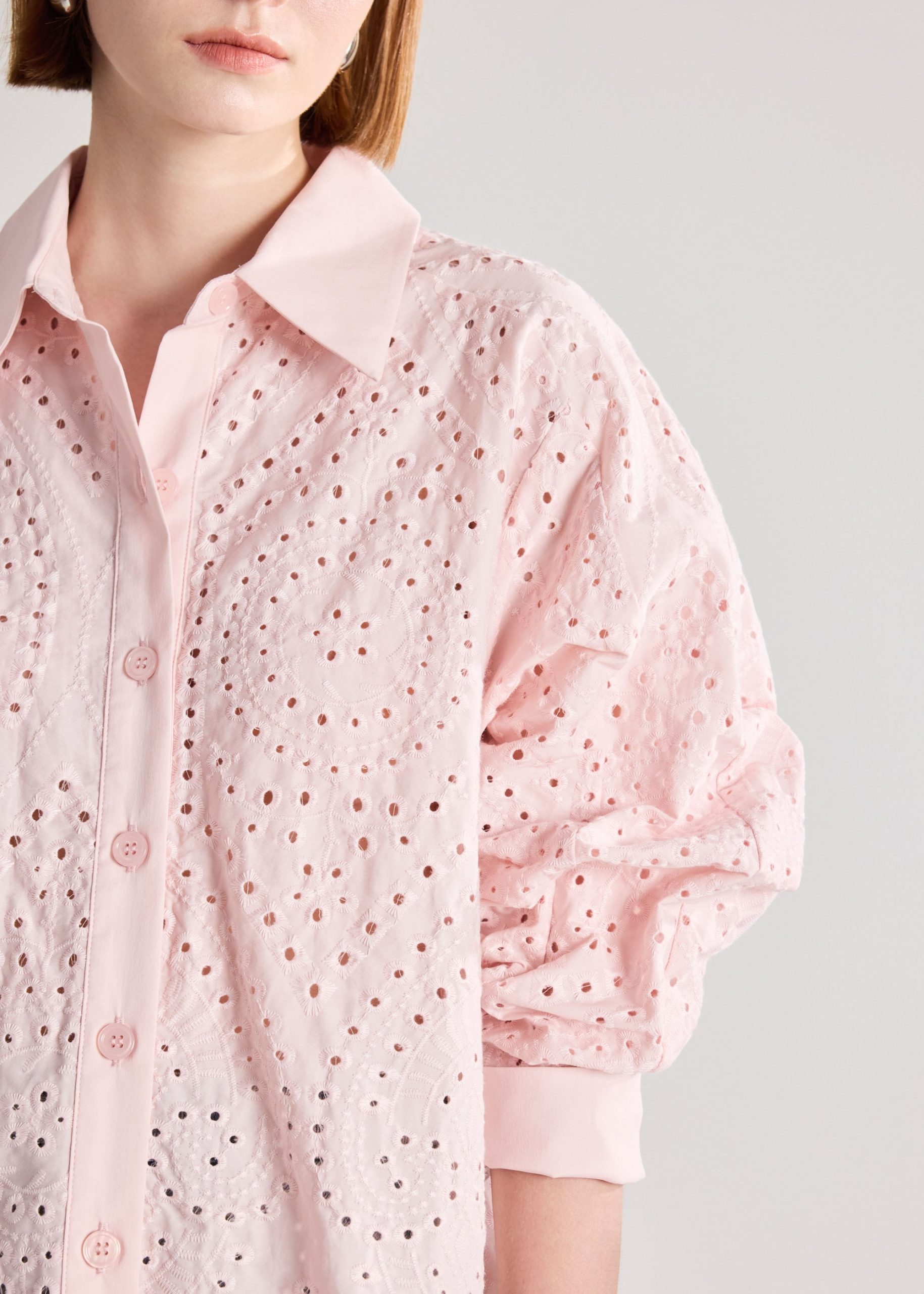 RuchedReady® Relaxed Collared Shirt in Soft Breeze Broderie - Image 27