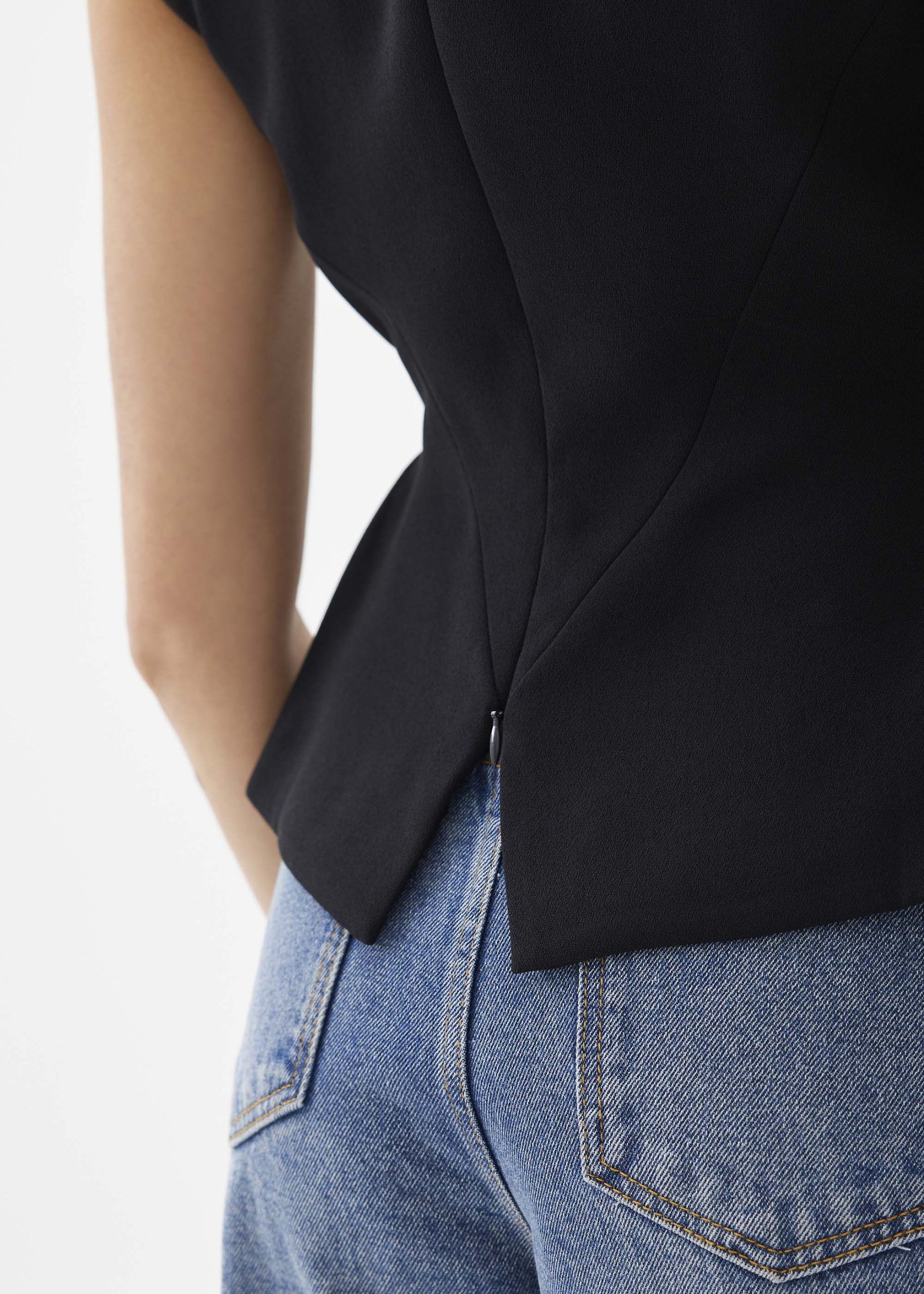 Mae Tailored Cross Over Top - Image 6