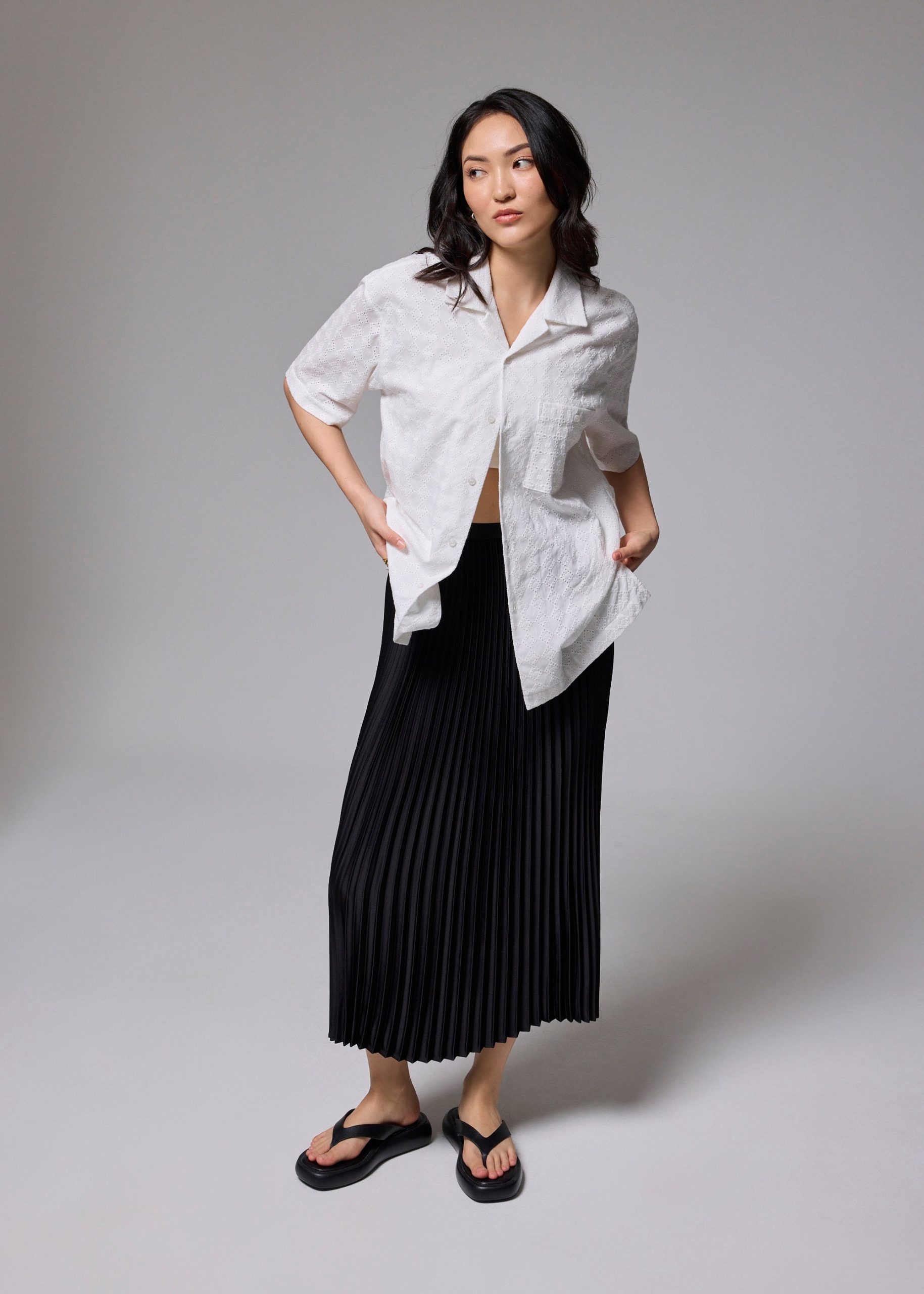 Men's Broderie Relaxed Collared Shirt - Image 4