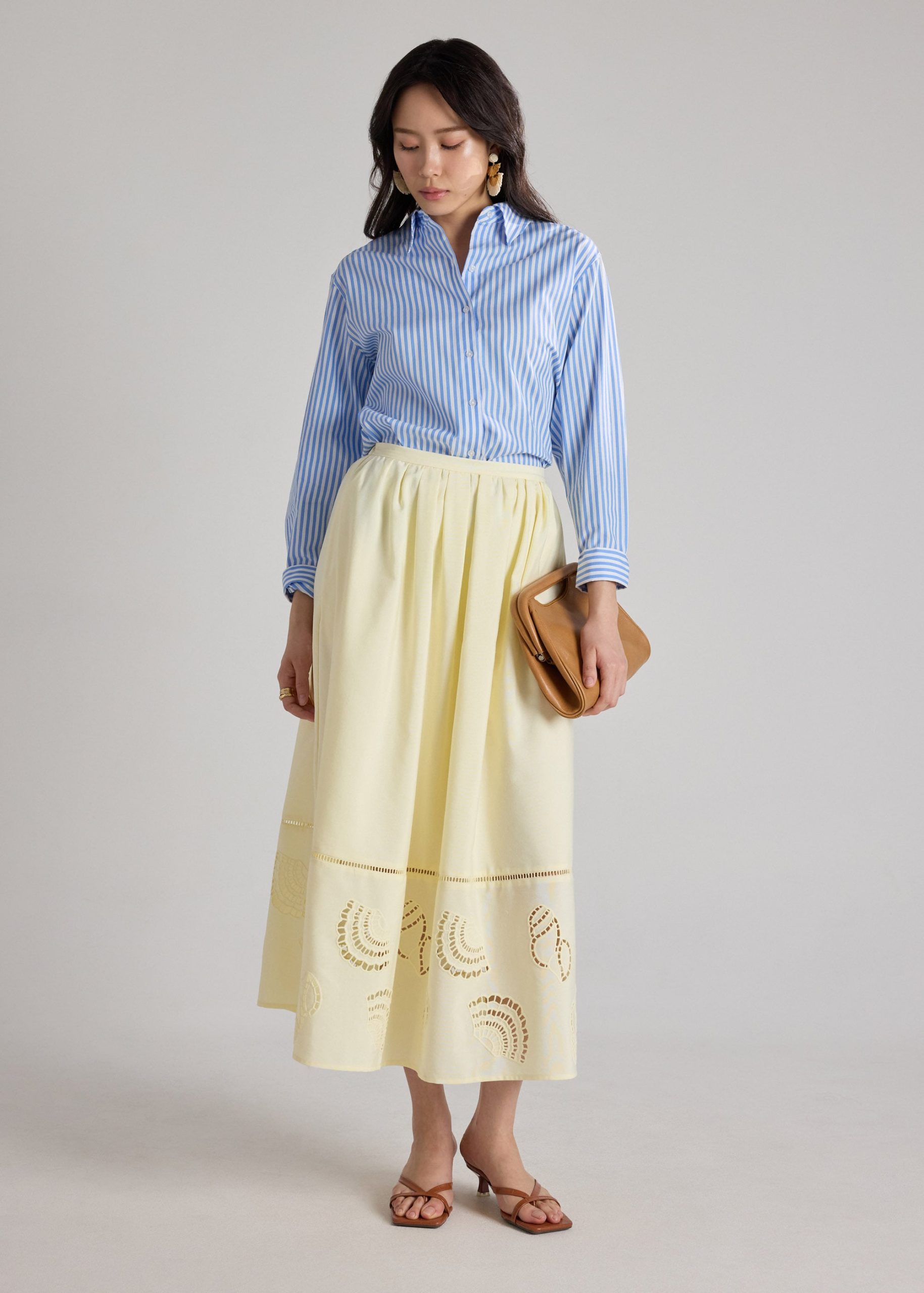 Flare Skirt in Tidal Escape Broderie - Image 14