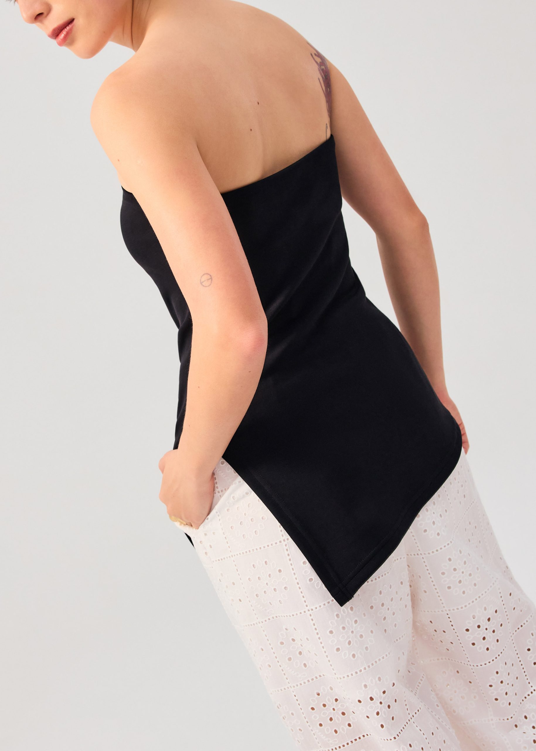 BraFree by LB Tencel Asymmetric Hem Tube Top - Image 5