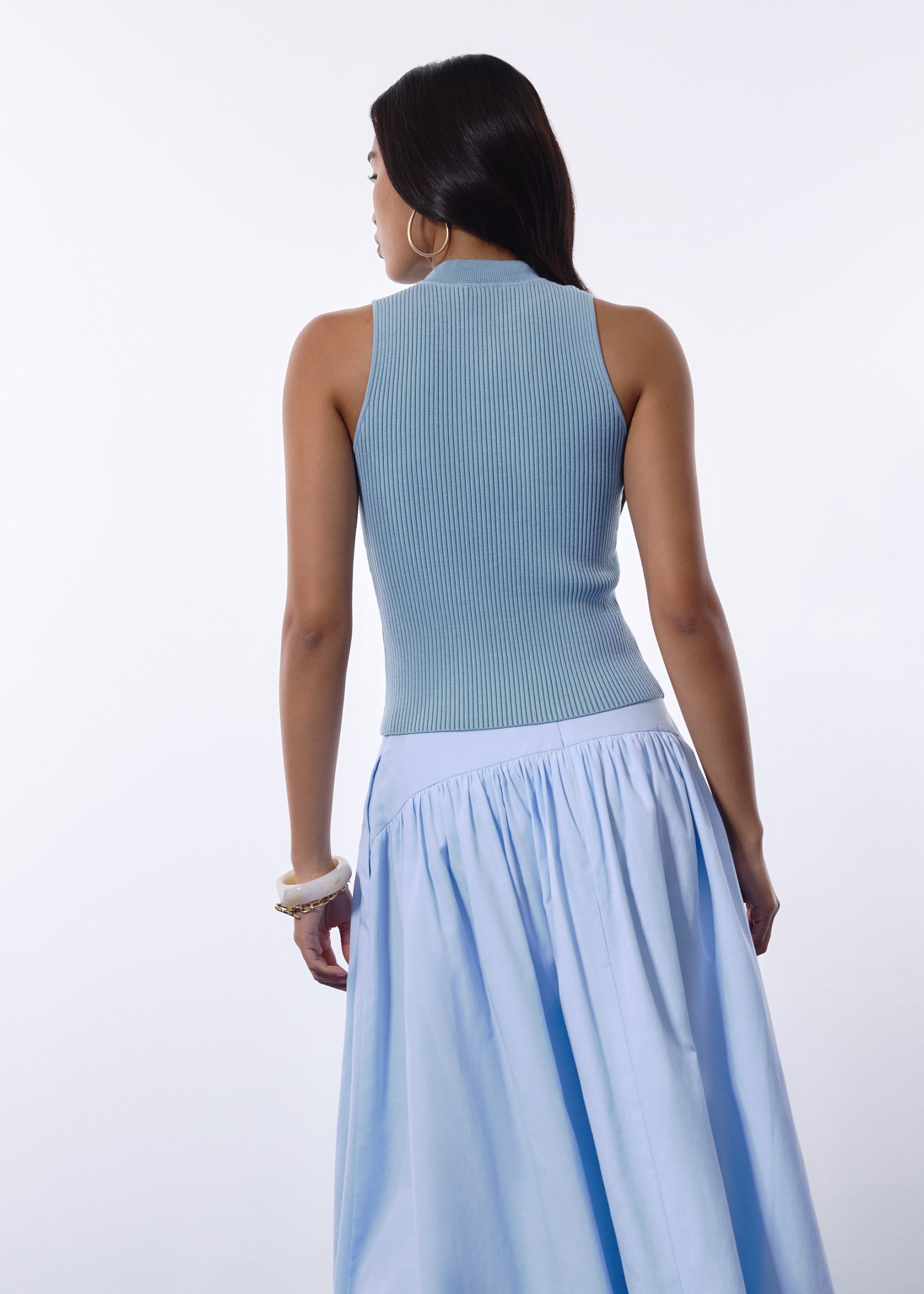 Duo Knit Mock Neck Tank Top - Image 5