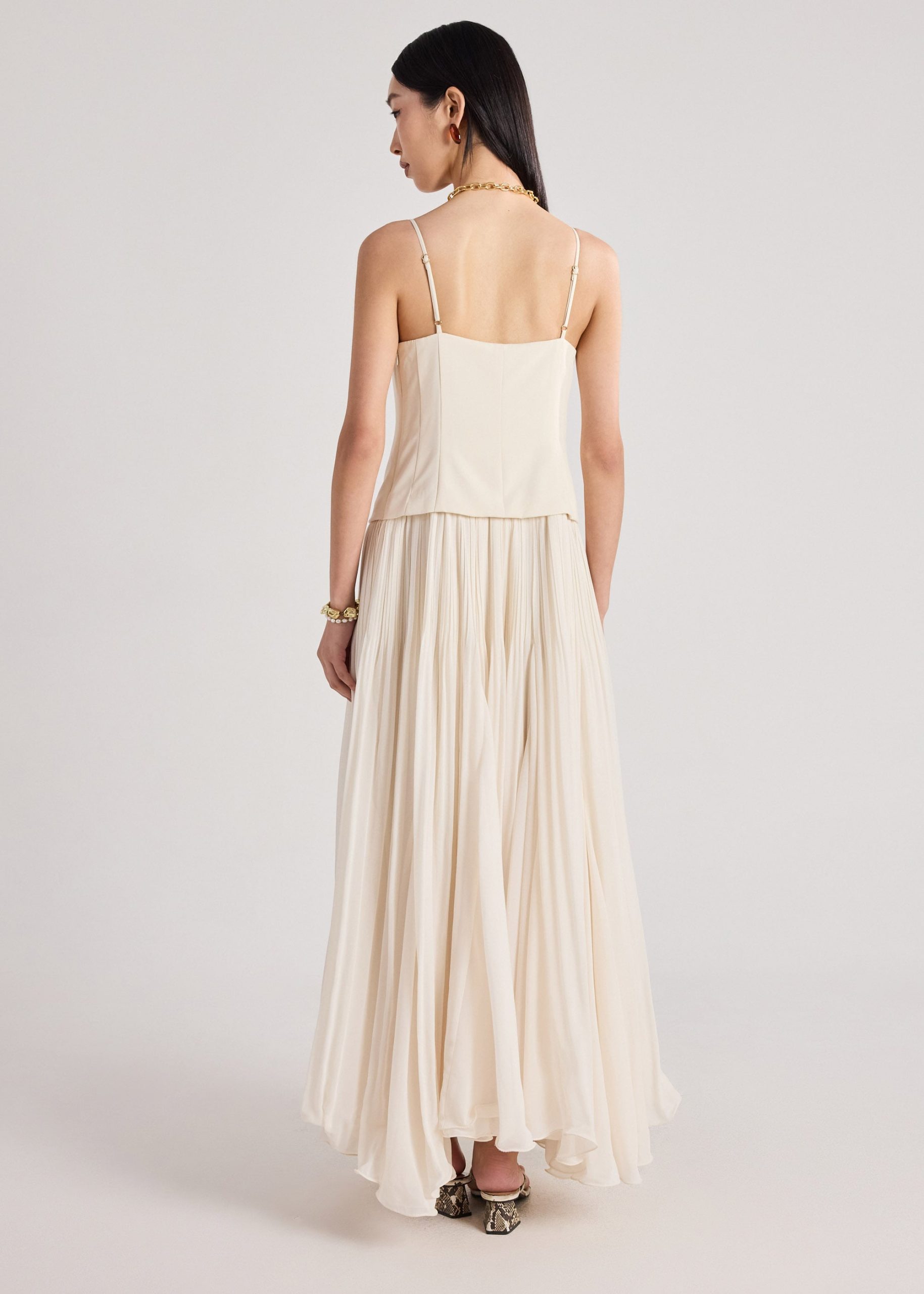 Pleated Fit & Flare Dress - Image 4