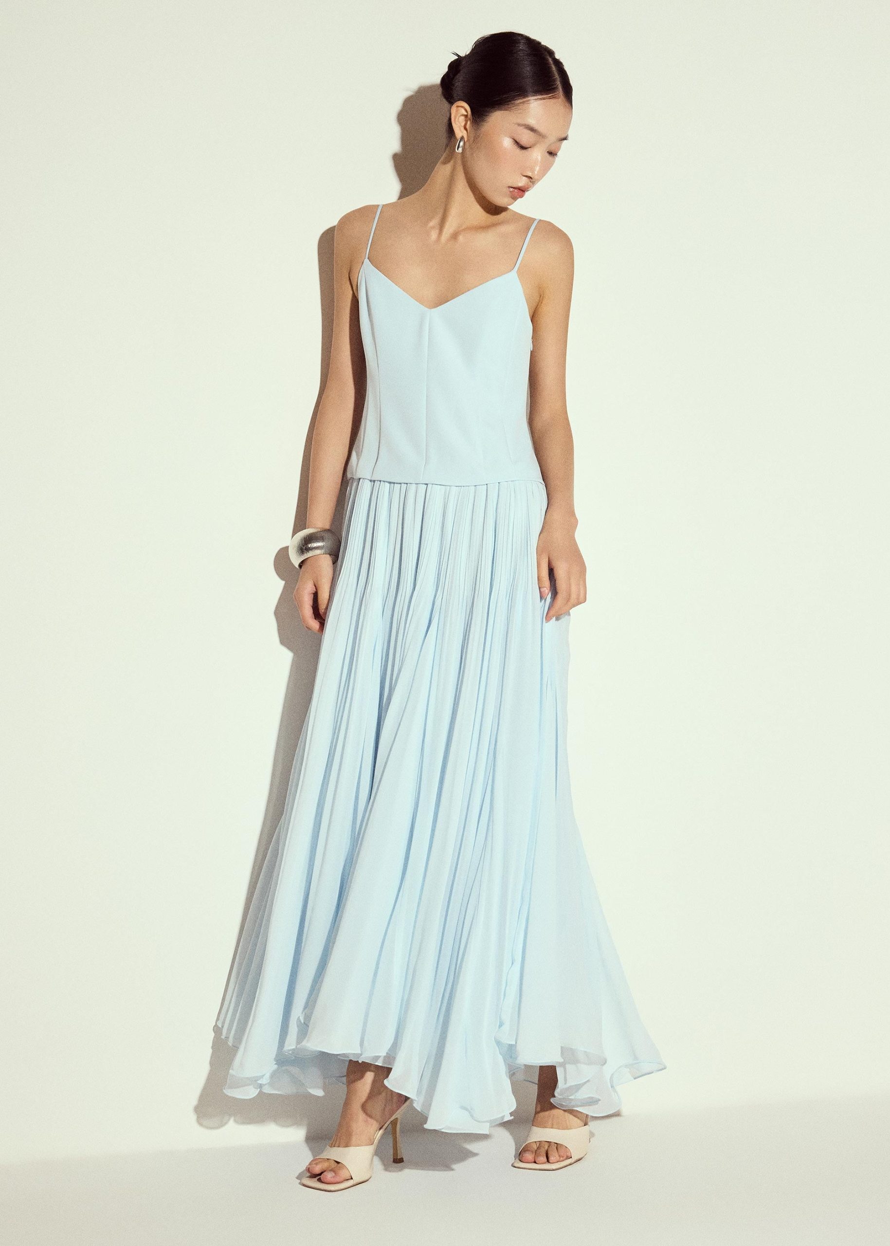 Pleated Fit & Flare Dress - Image 9