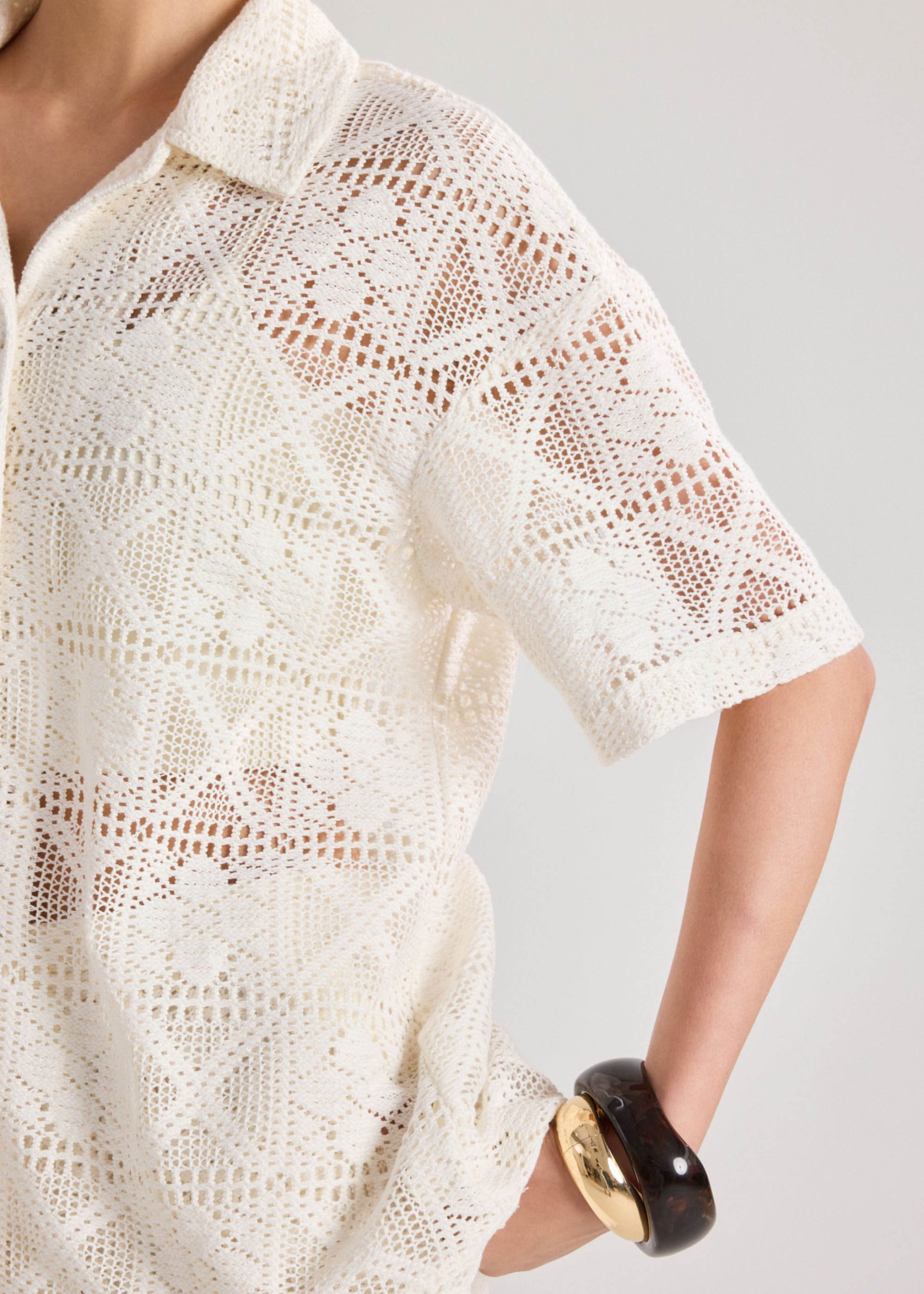 Crochet Relaxed Shirt - Image 16