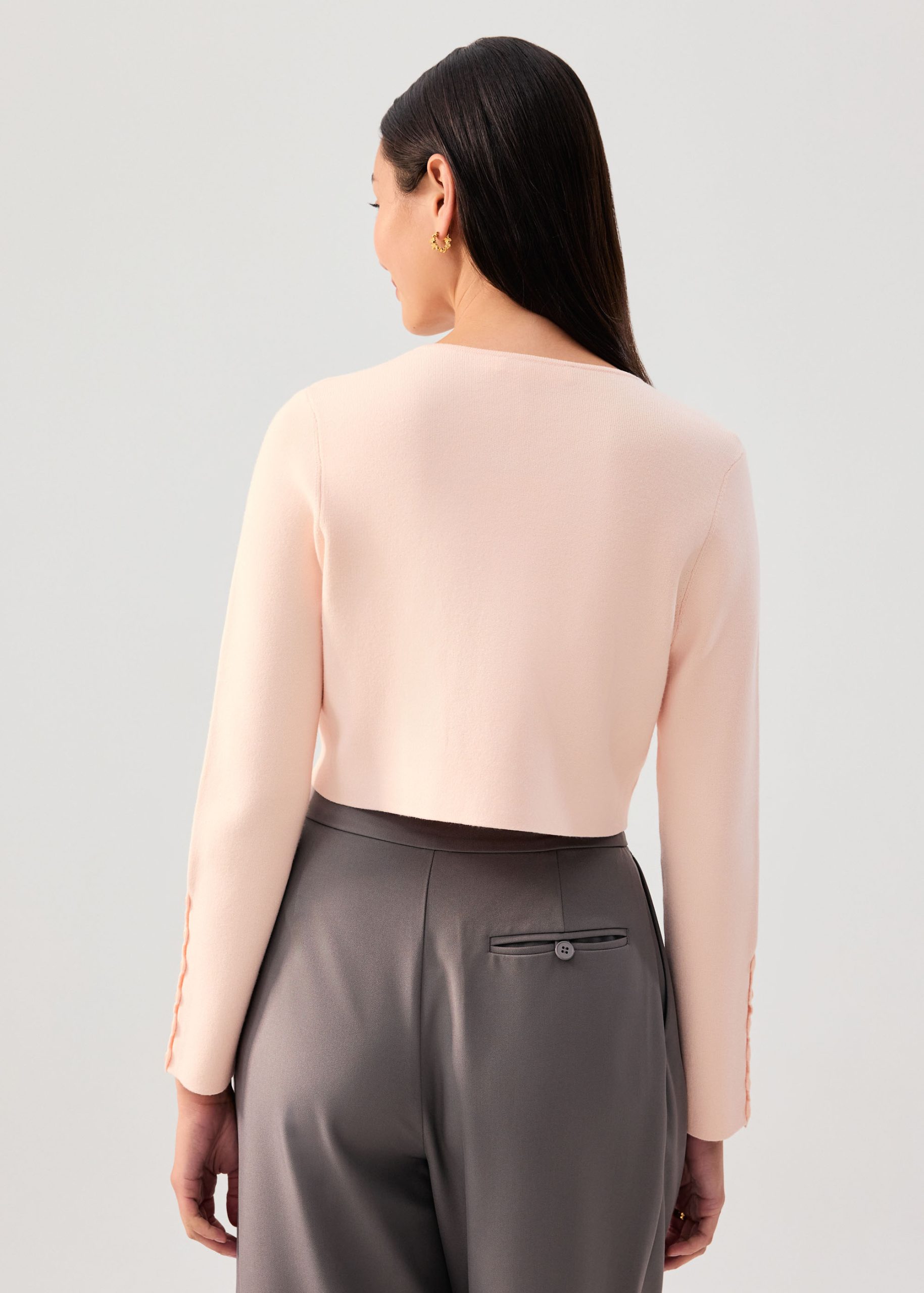 Malee Boxy Knit Scallop Edge Cardigan - Image 19