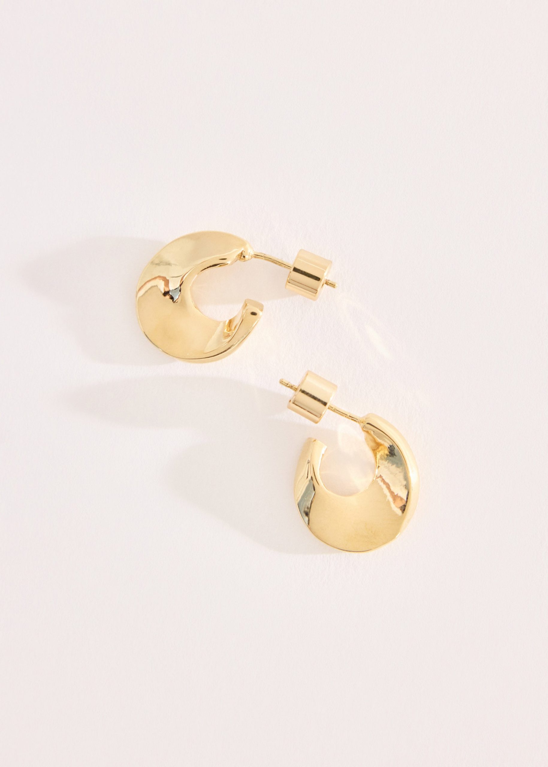 14K Gold Plated Chunky Earrings Set - Image 7