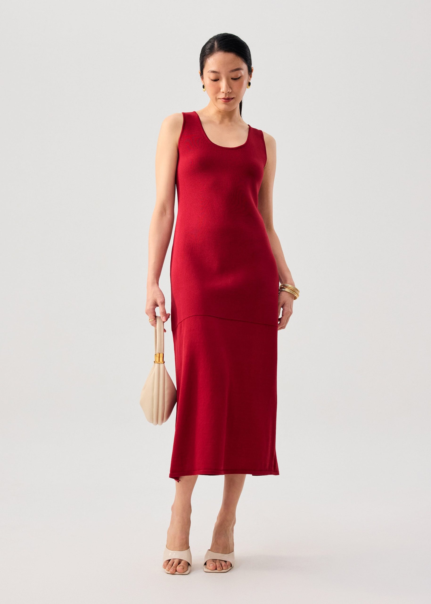 Reversible Sheer Knit Column Midaxi Dress - Image 10