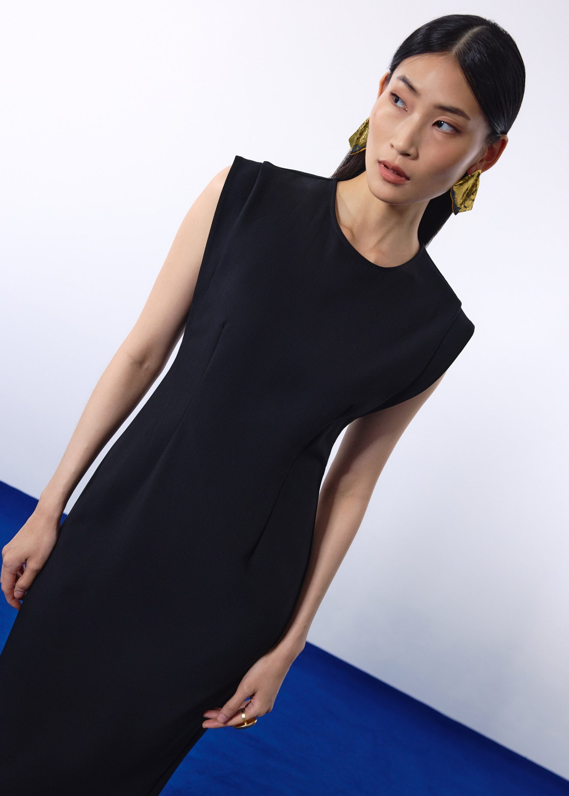 Eika Panelled Cap Sleeve Column Midi Dress - Image 5