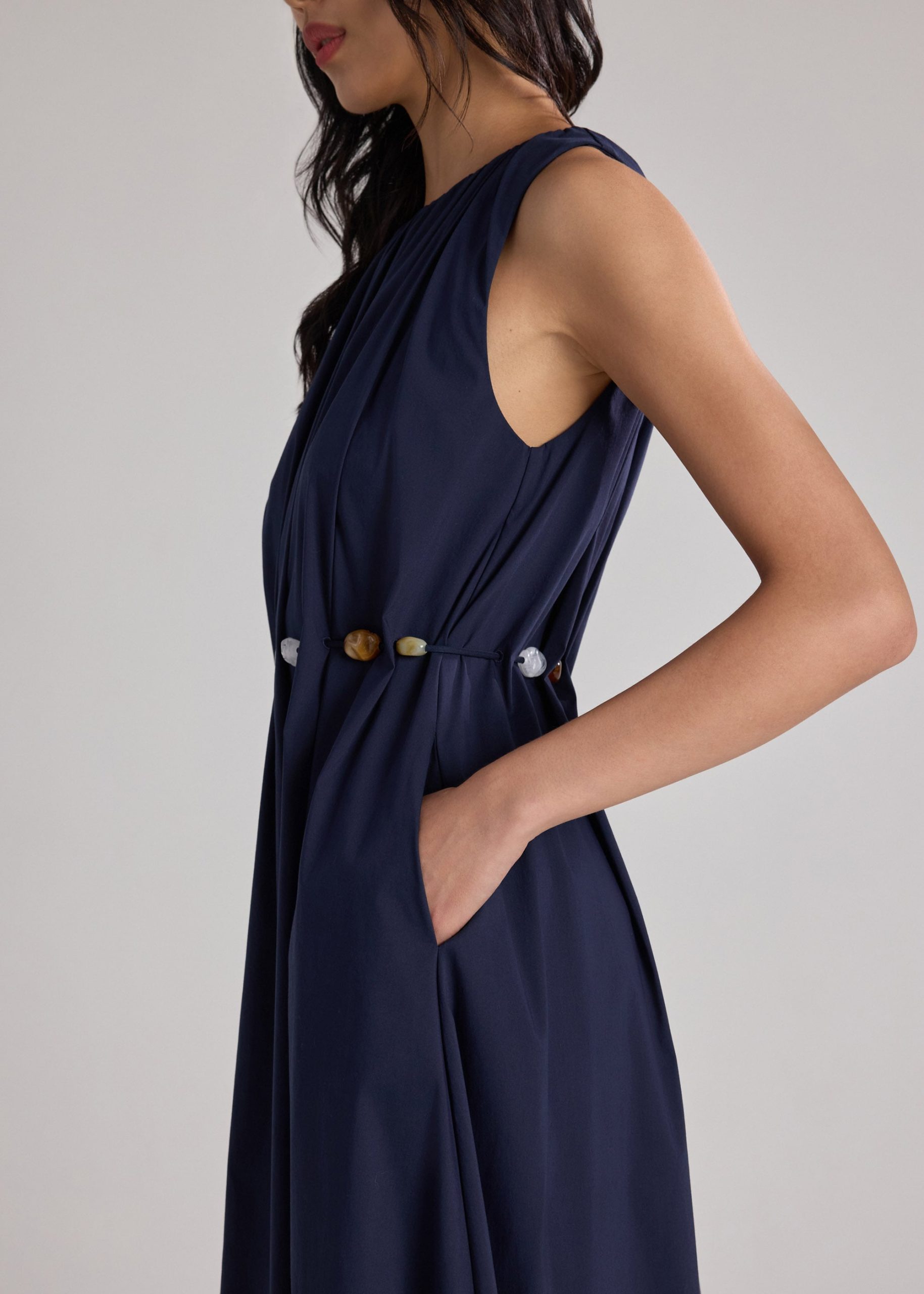 Coastal Beads Waist Tie Dress - Image 5