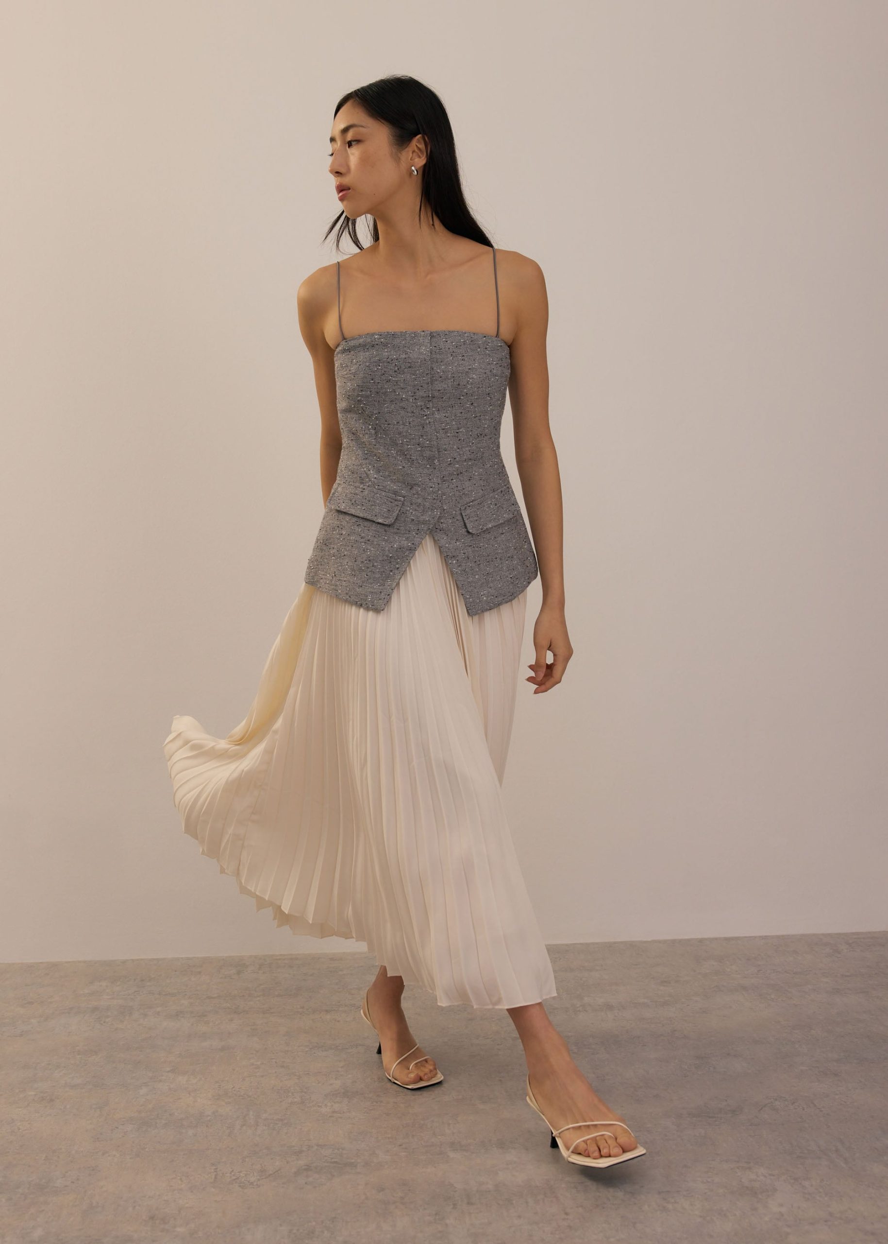 Tweed Smocked Tunic Tube Top - Image 2