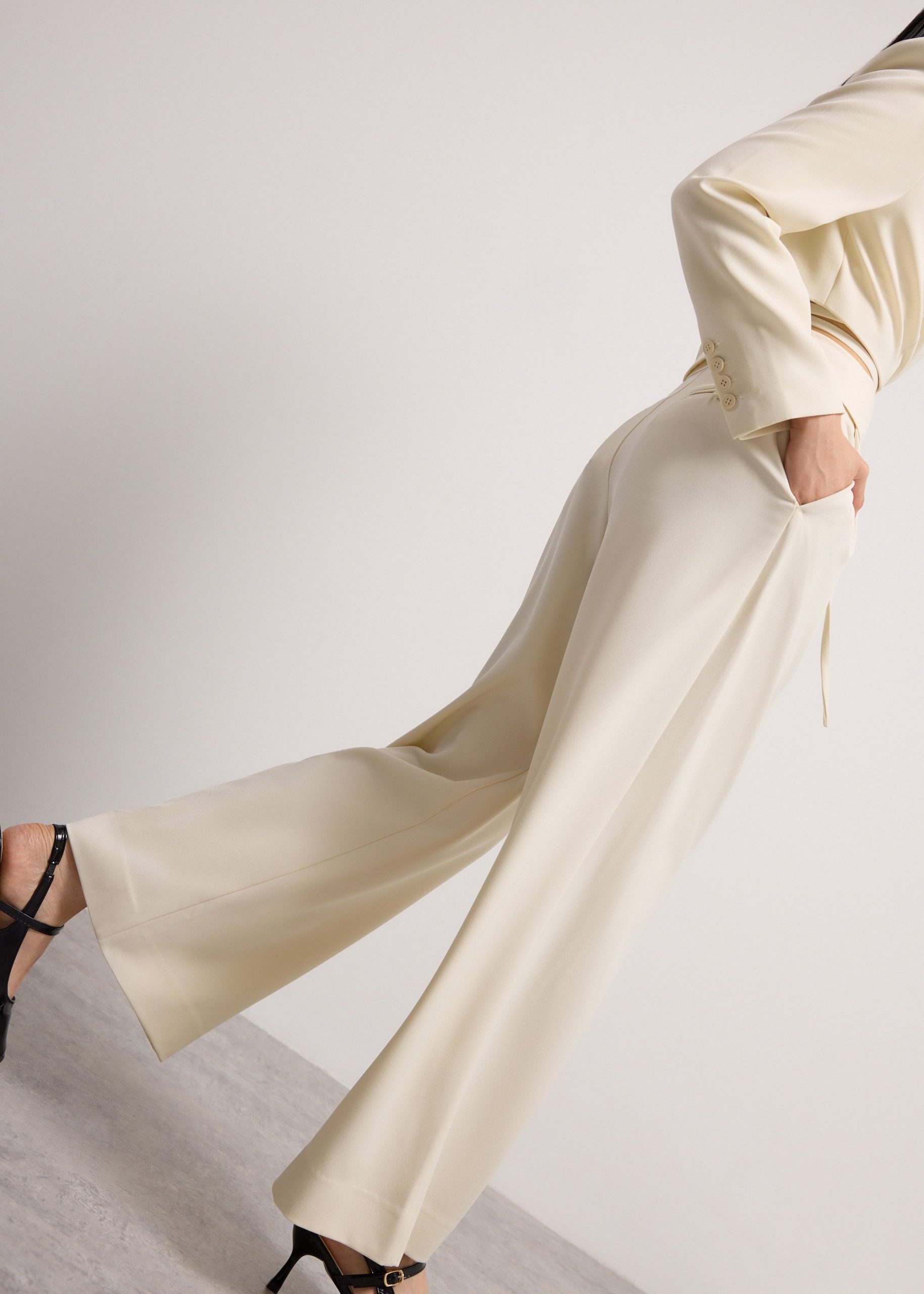 Detachable Waistband Flap Straight Leg Pants - Image 13