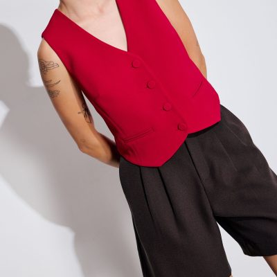 Yuna Relaxed V-neck Vest