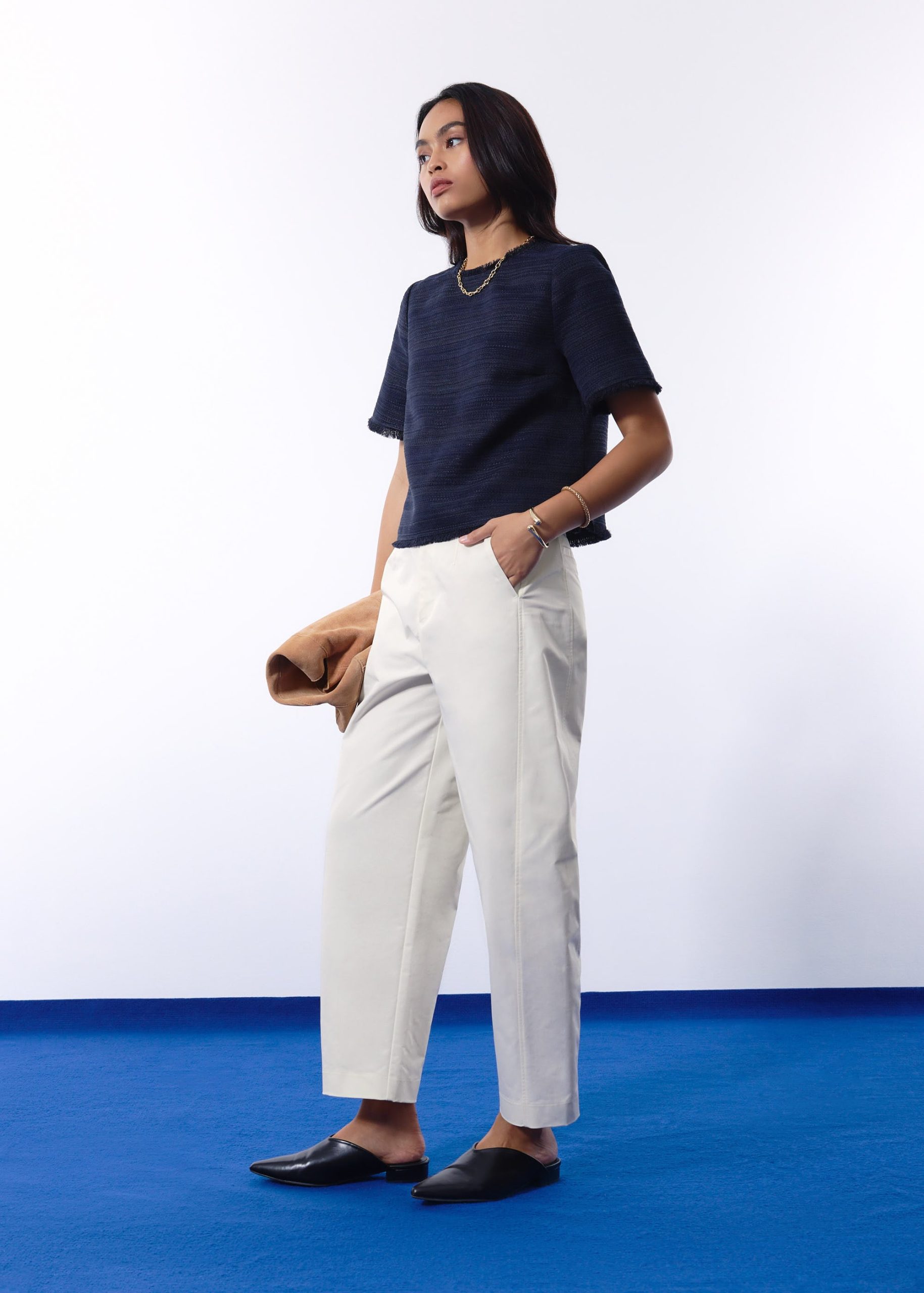 Iori Jacquard Tweed Boxy Shell Top - Image 4