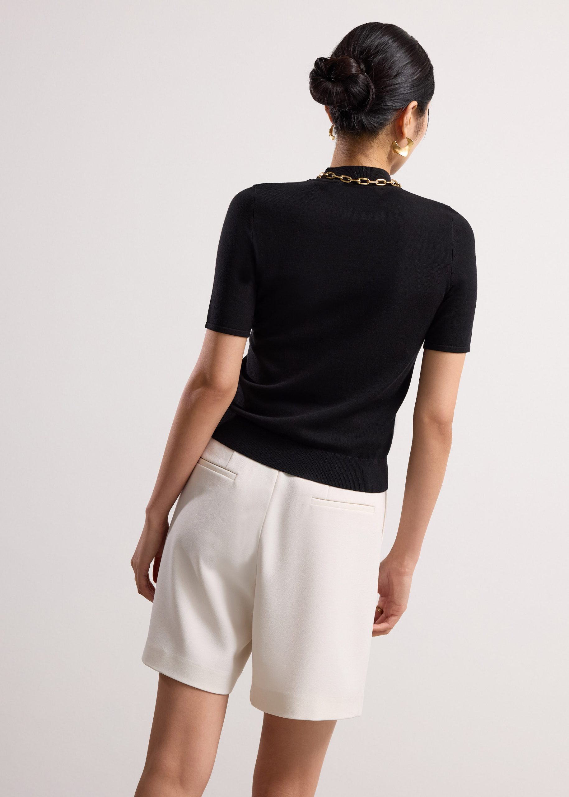 Noorie Lyocell Mock Neck Fitted Top - Image 6