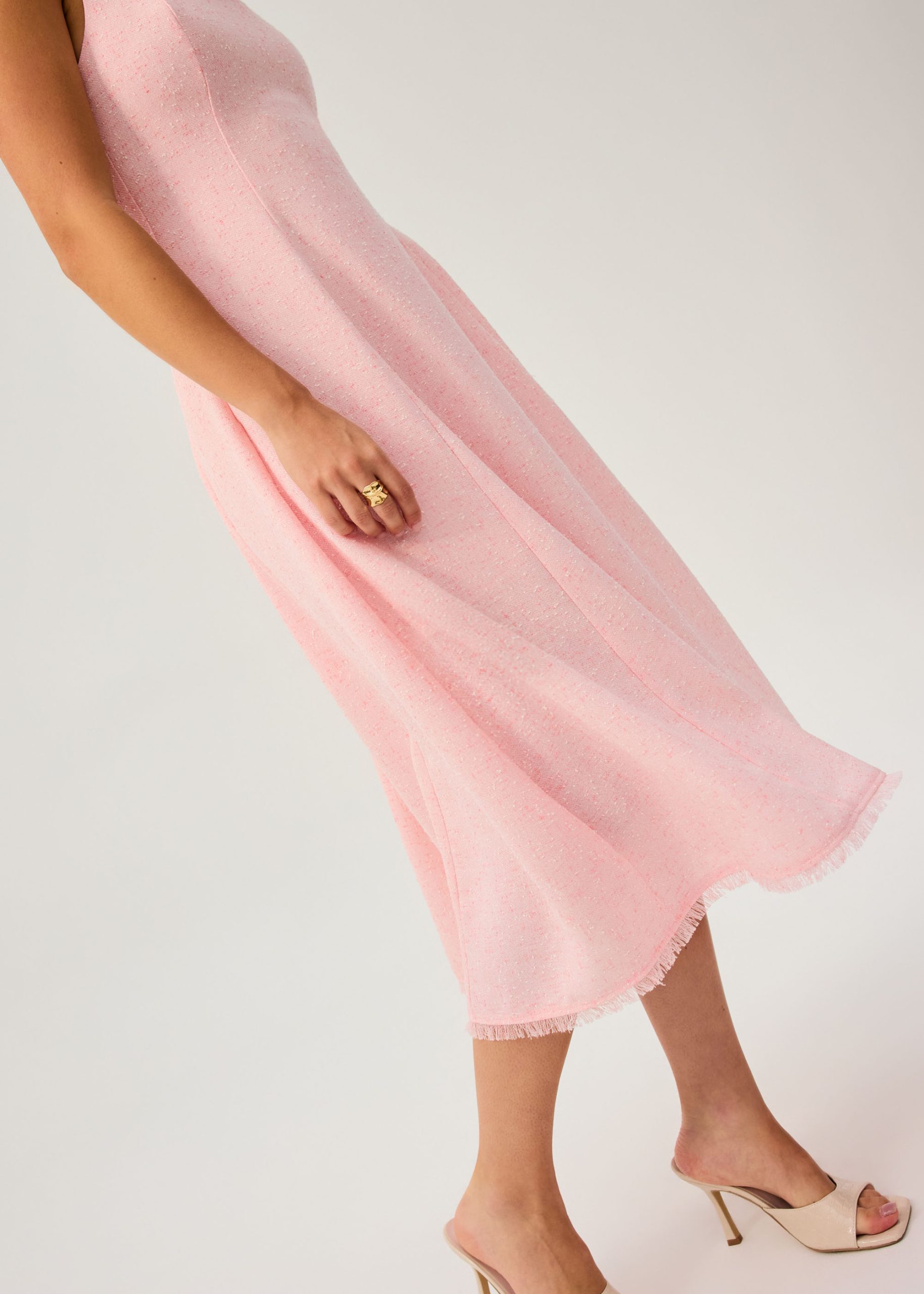 Nina Tweed Scoop Neck Fit & Flare Midaxi Dress - Image 18