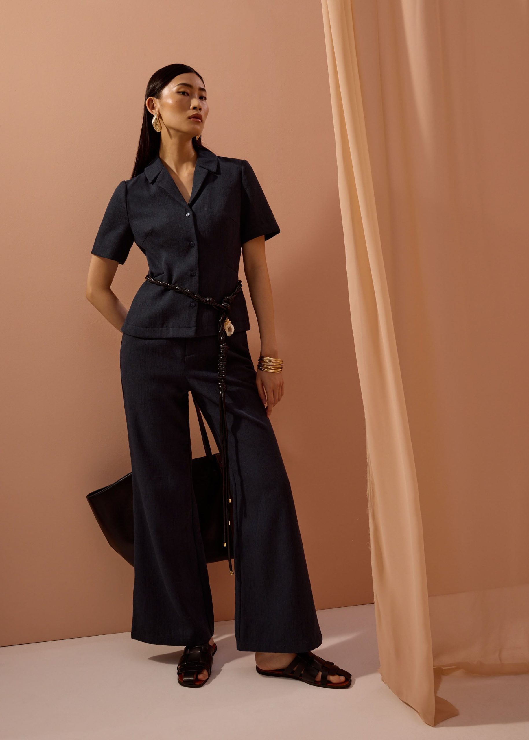 Leggy??Pvara Textured Flare Pants - Image 5