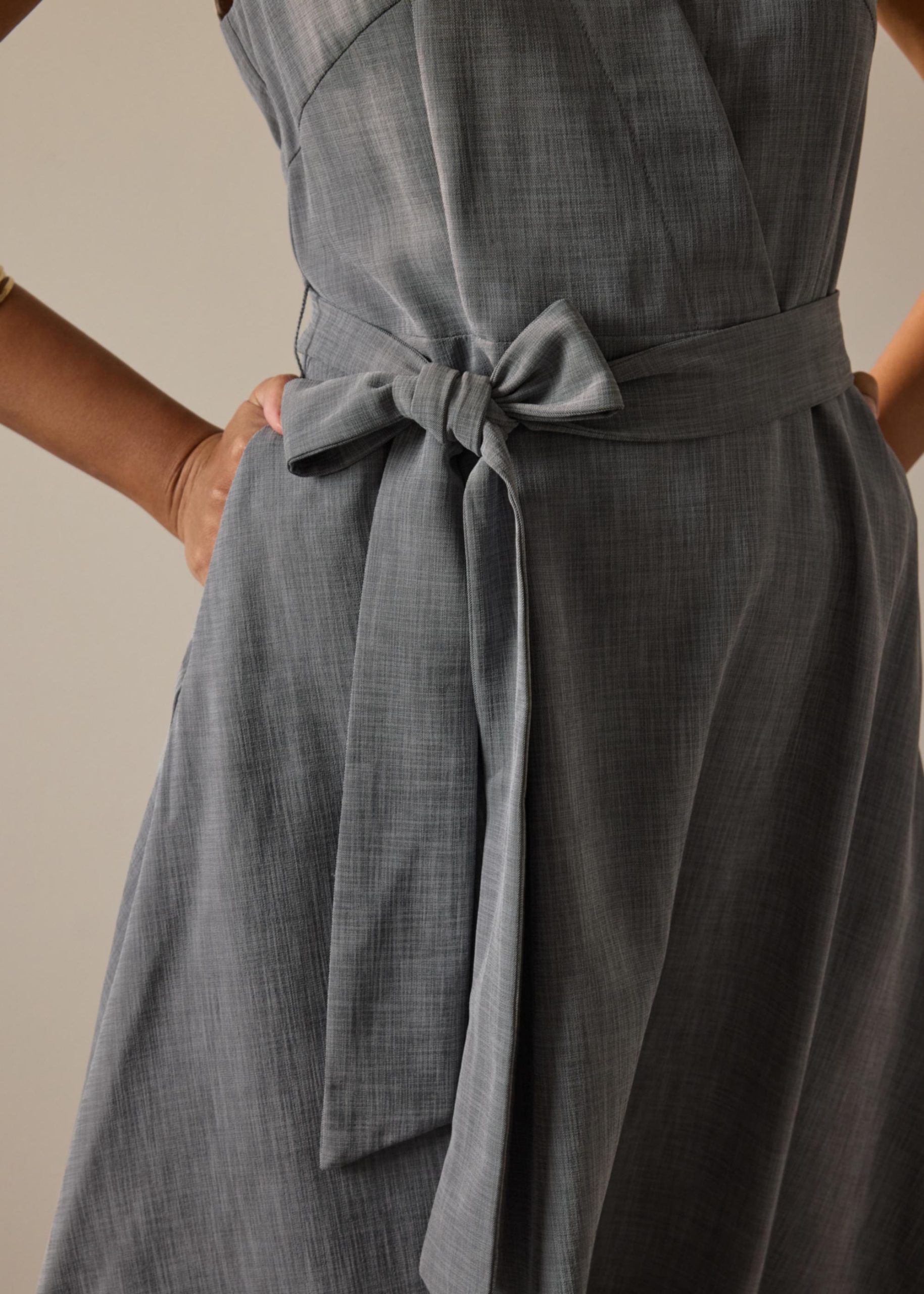Margie Melange V-neck Fit & Flare Midaxi Dress - Image 5