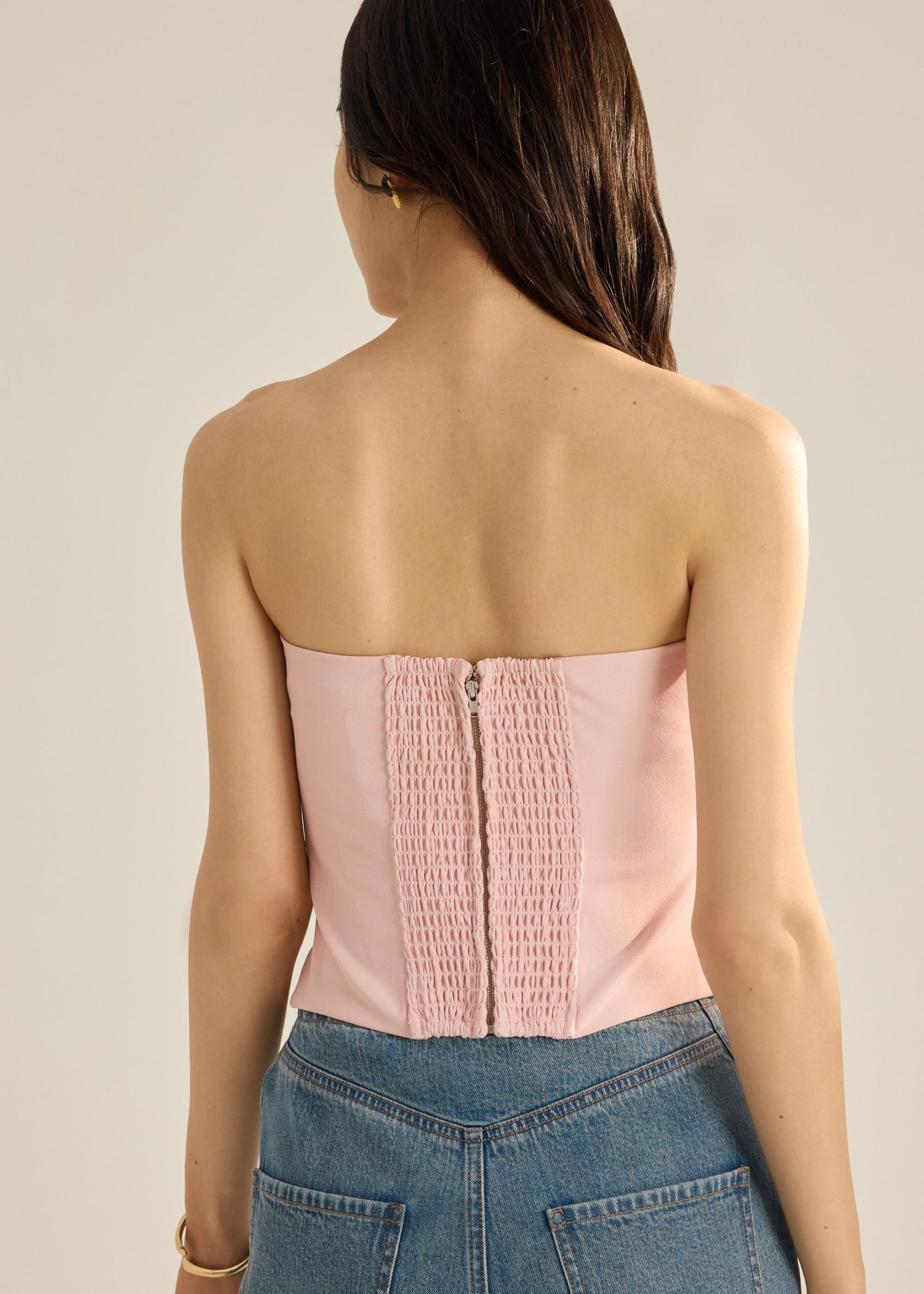 Sarita Asymmetric Pleated Tube Top - Image 23