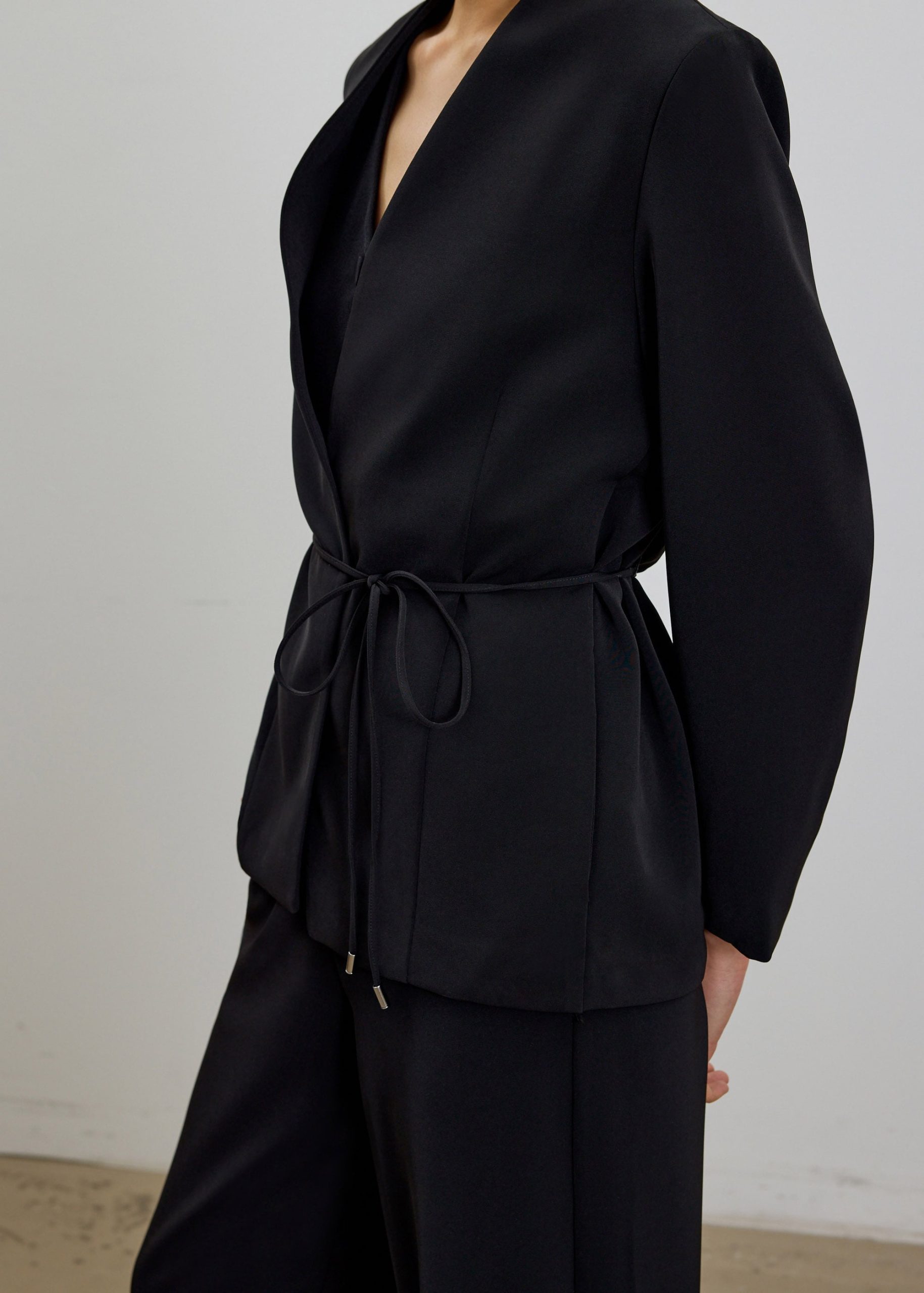 RuchedReady® Moira Belted Collarless Blazer - Image 4