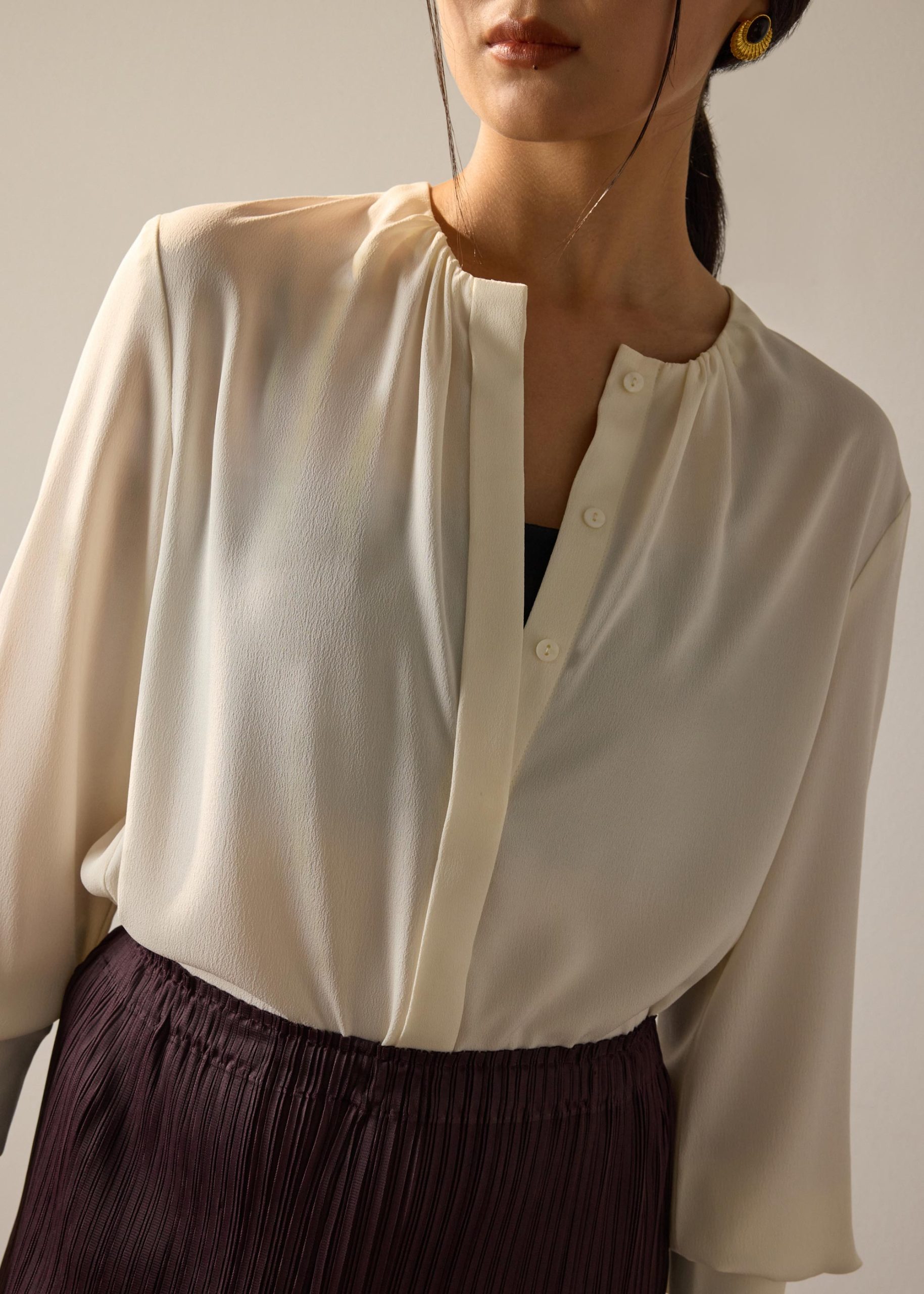 Kriti RuchedReady® Crepe Satin Blouse - Image 4