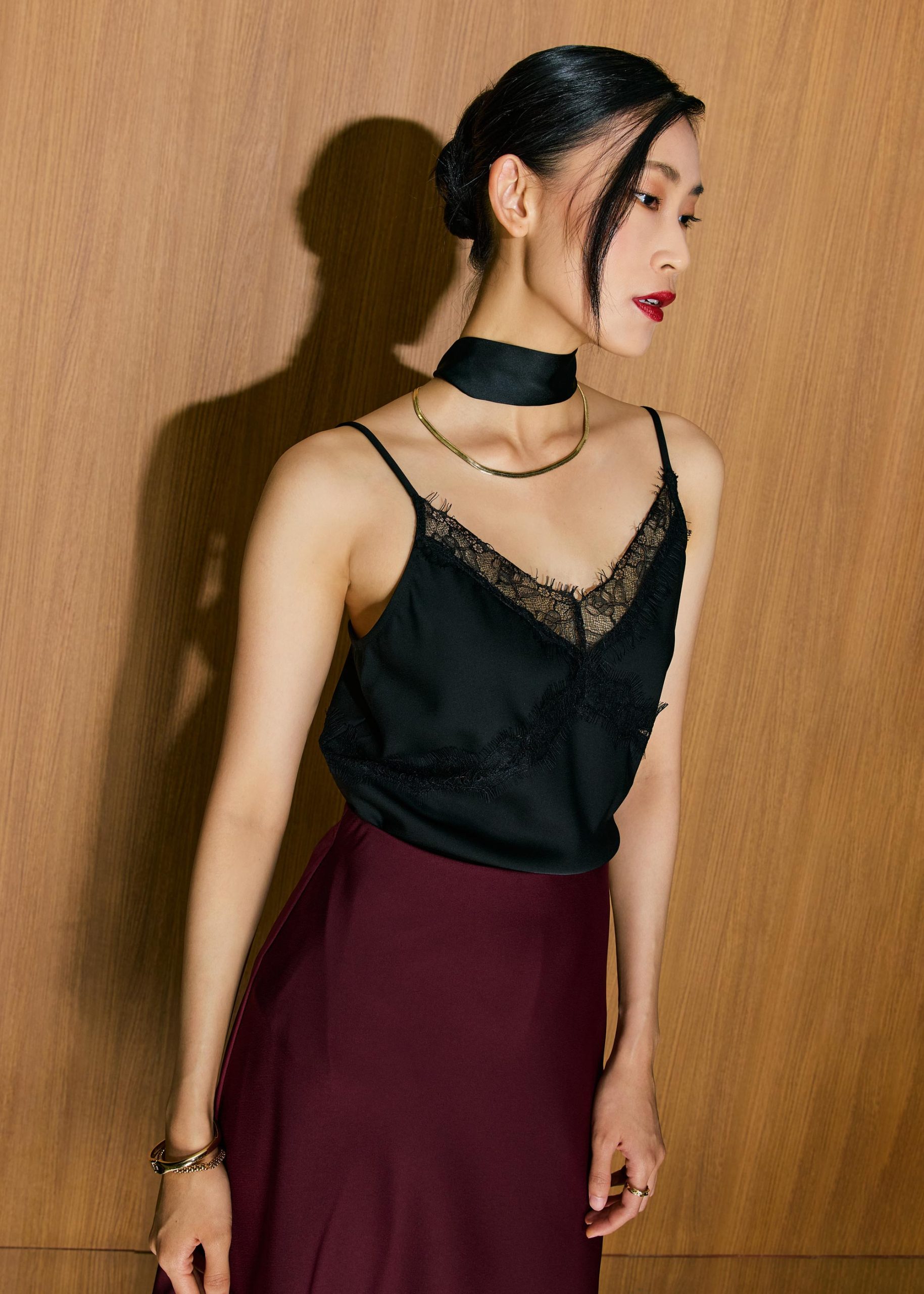 Lace Cut Out Camisole Top - Image 2