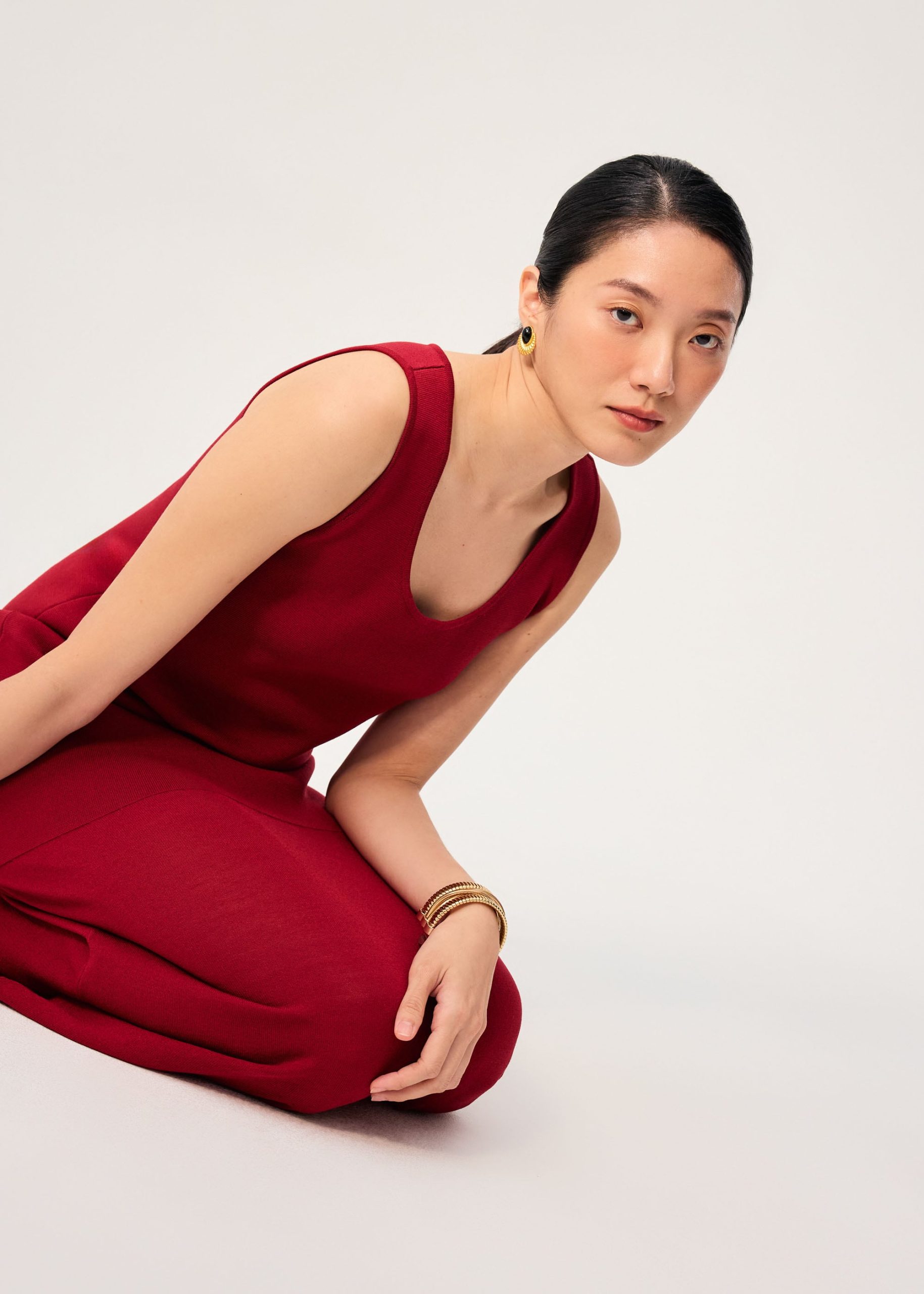 Reversible Sheer Knit Column Midaxi Dress - Image 12