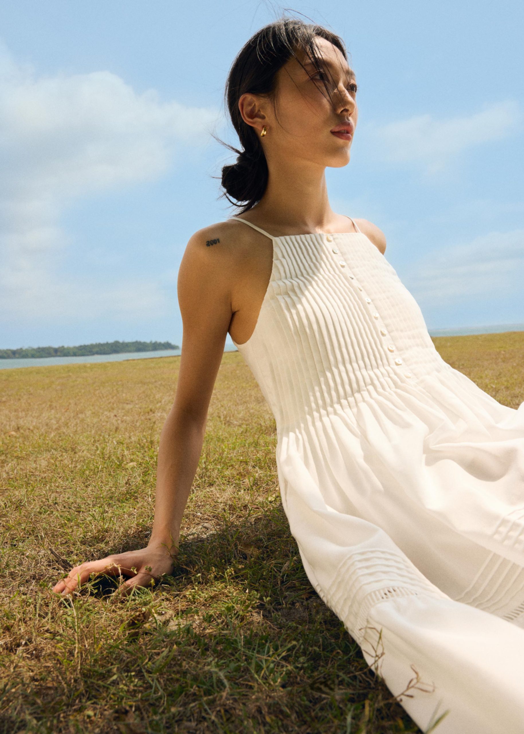 Pintuck Trapeze Dress - Image 8