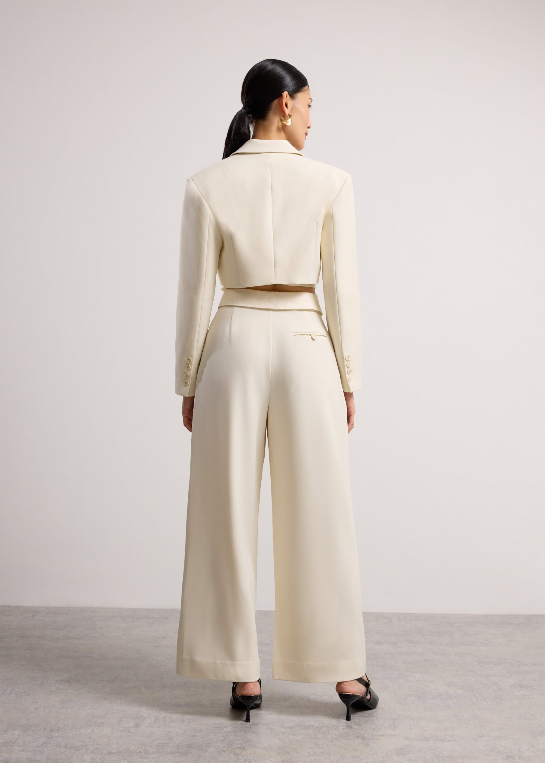 Detachable Waistband Flap Straight Leg Pants - Image 15