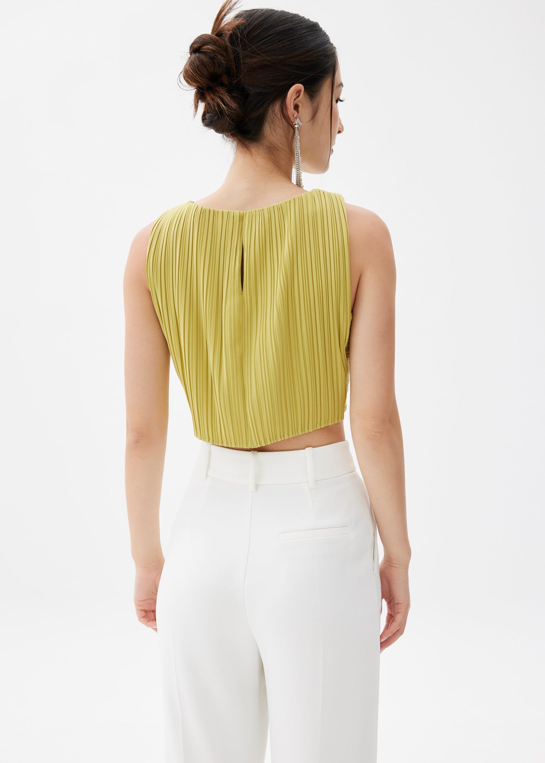 Dez Pleated Boat Neck Crop Top - Image 21